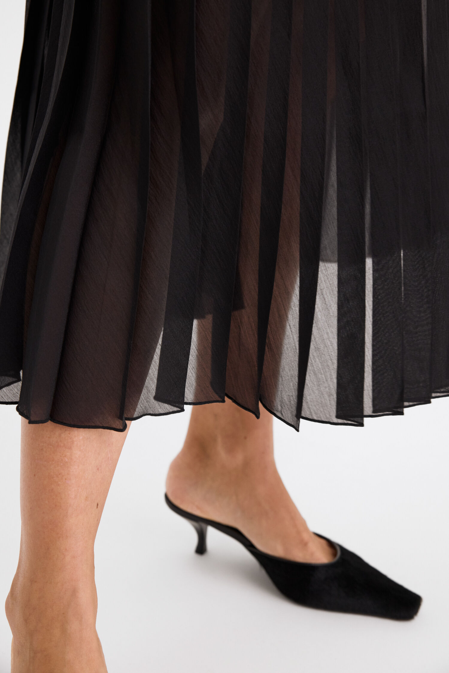 Sheer Pliss&eacute; Skirt