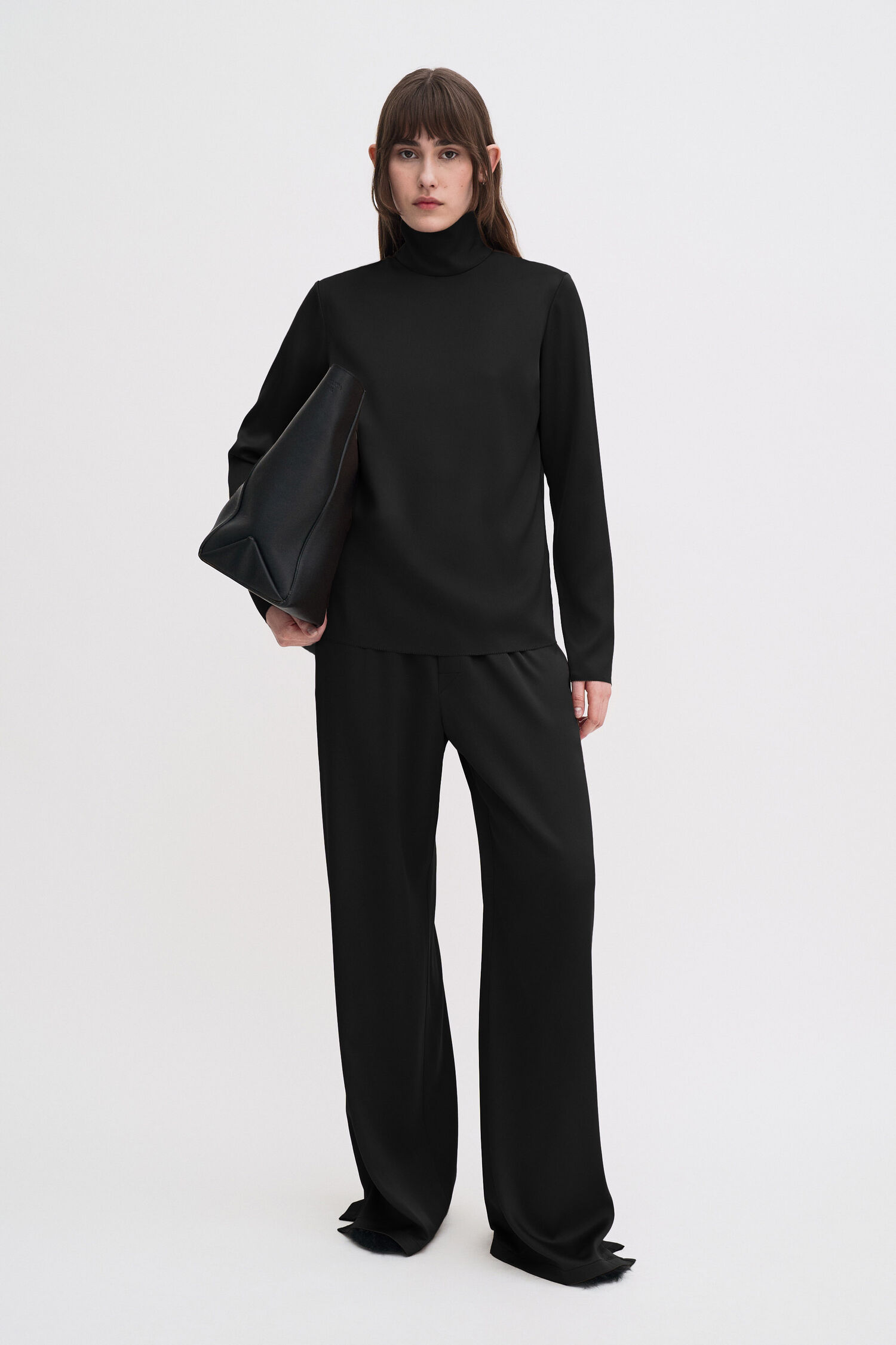 Turtleneck Satin Blouse
