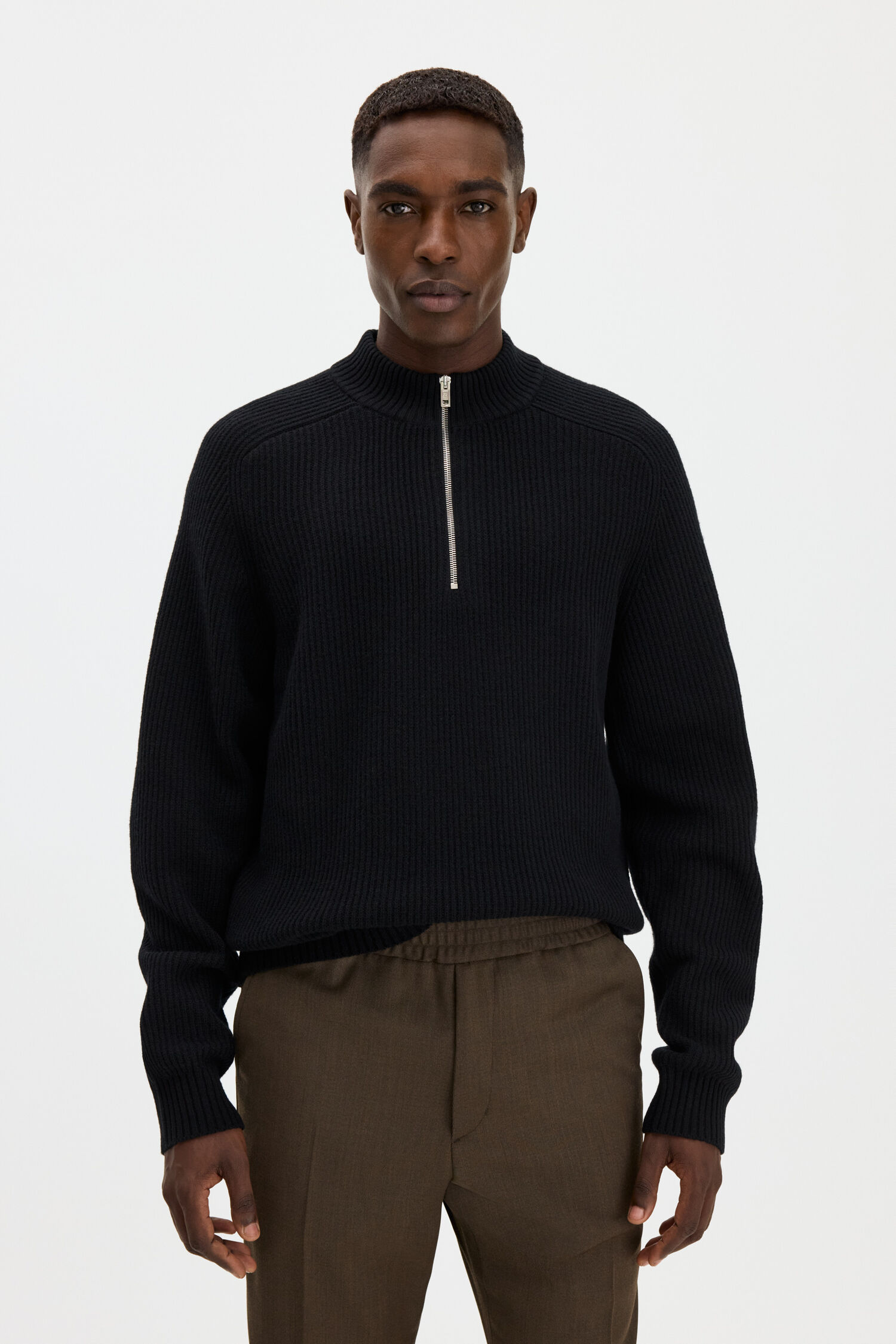Wool Half Zip Sweater