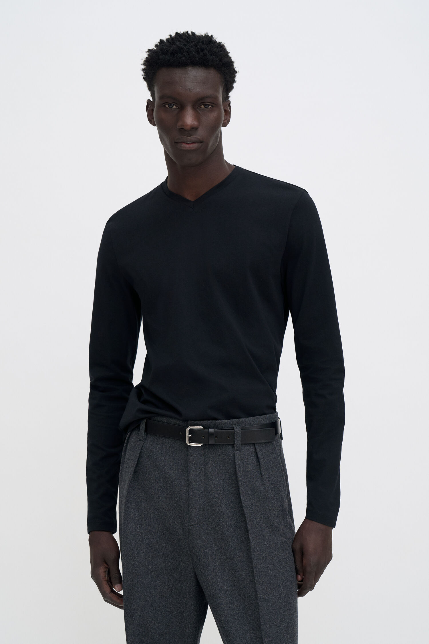 Cotton Jersey V-Neck Tee