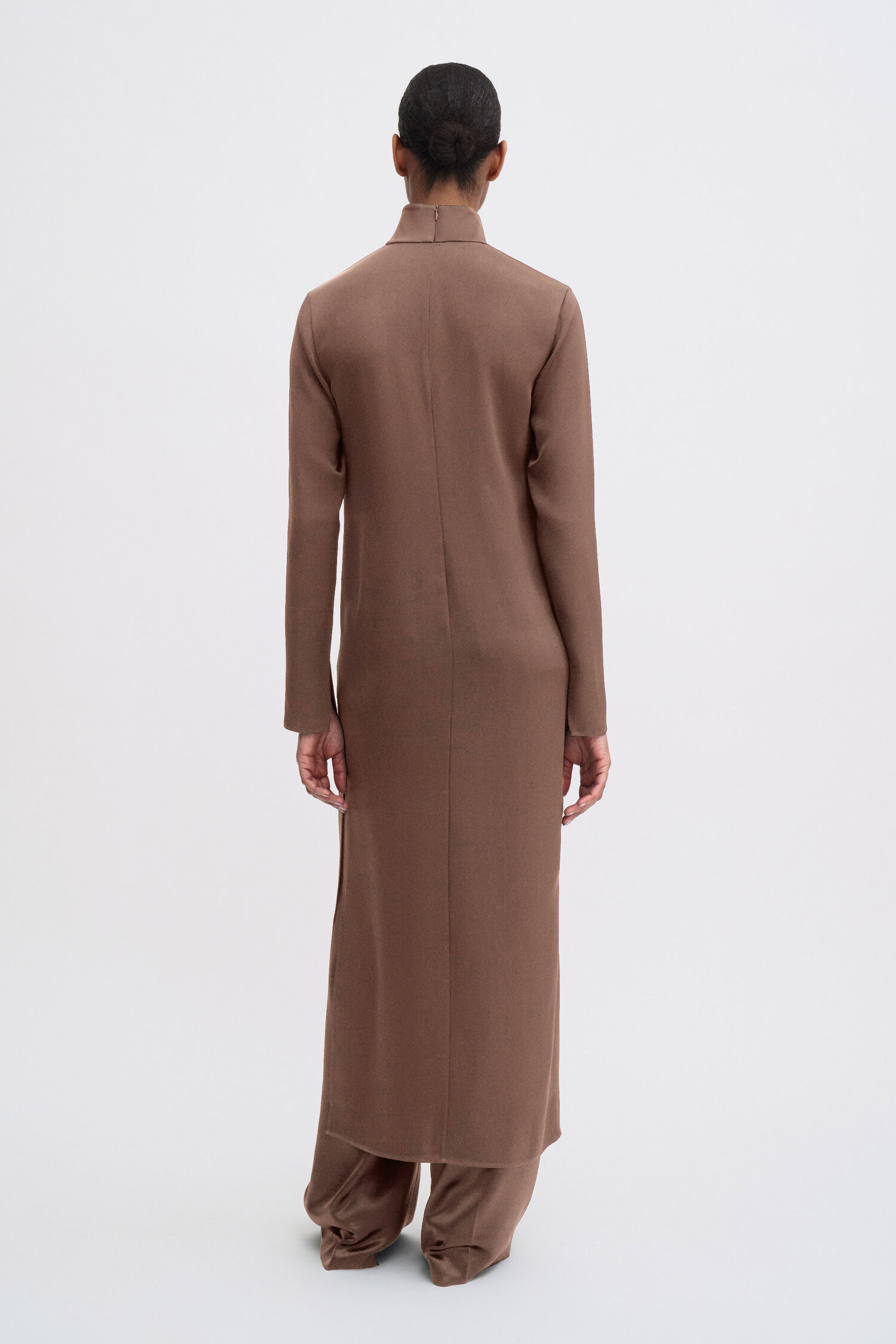Turtleneck Satin Dress