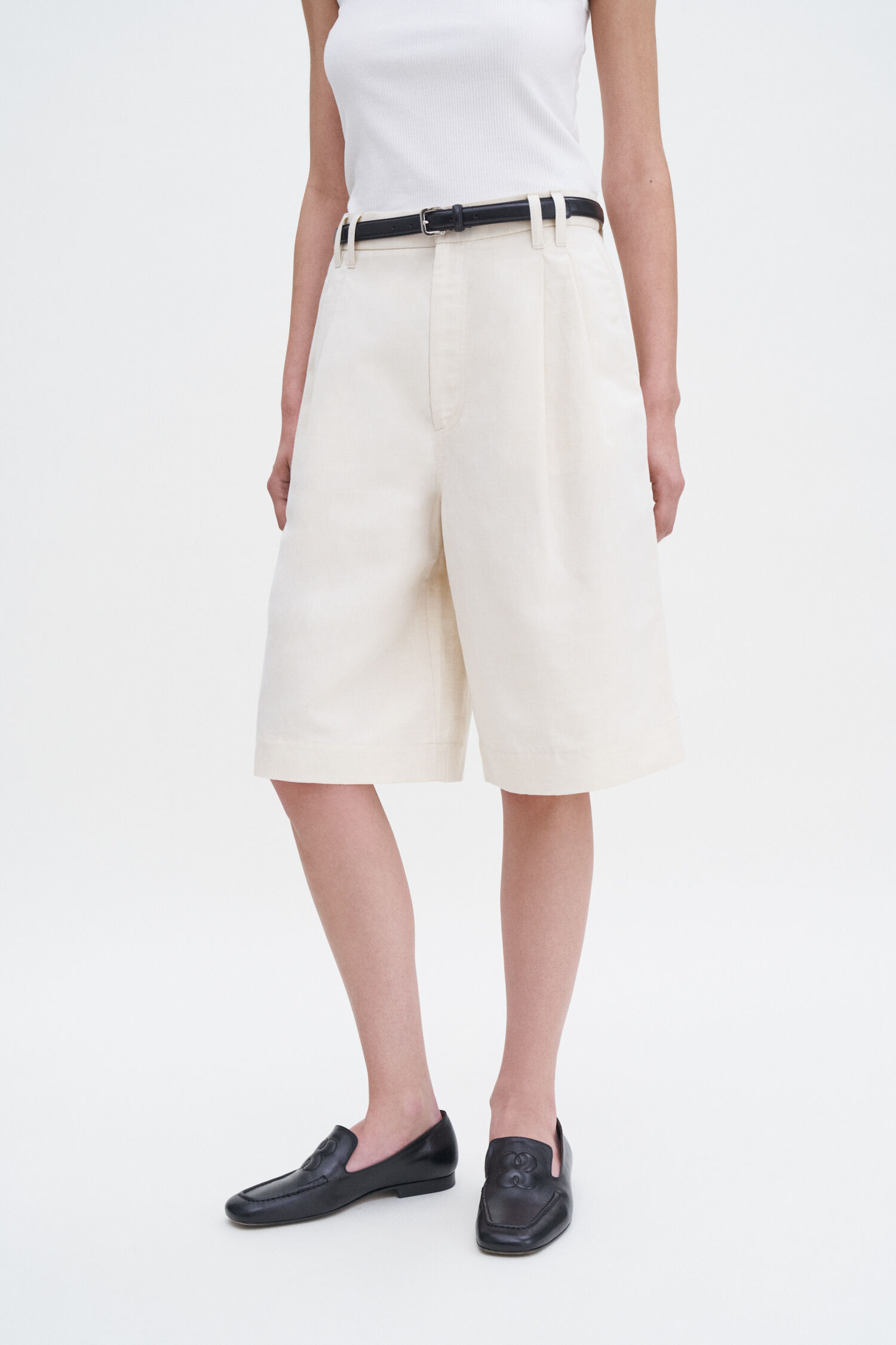 Relaxed Cotton Linen Shorts