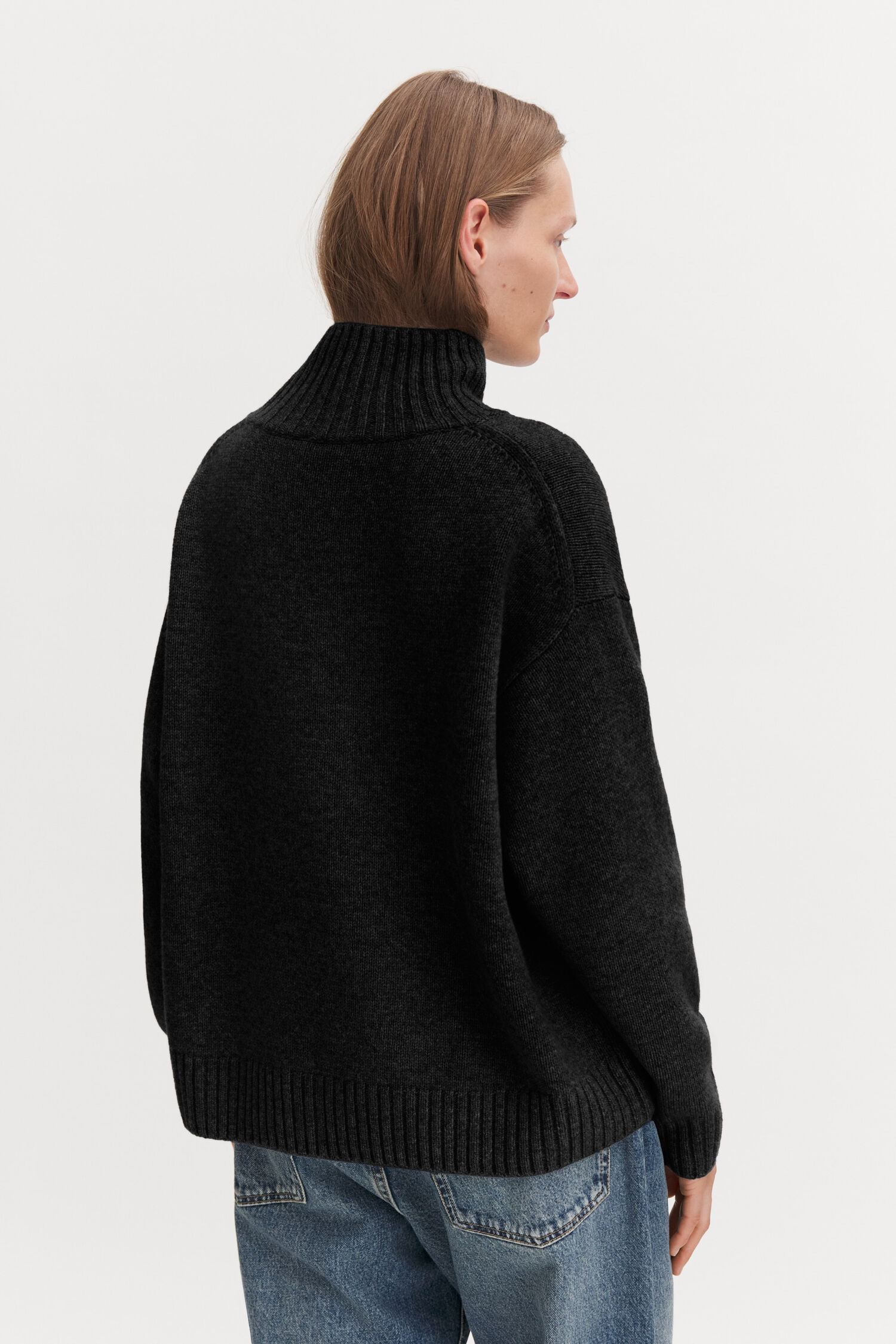 Wool Cashmere Turtleneck Sweat