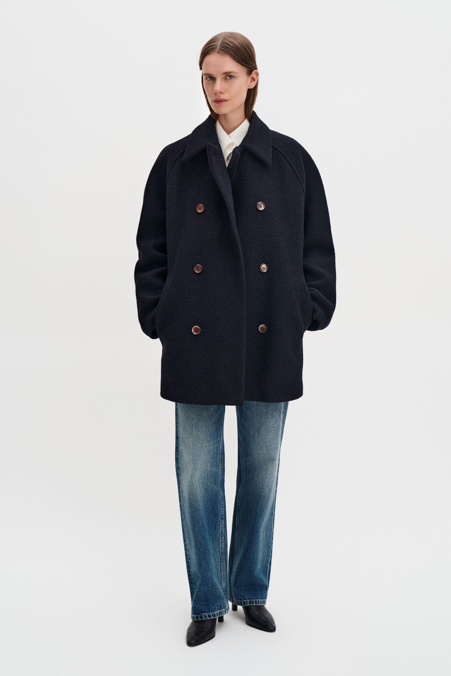 Boiled Wool Peacoat
