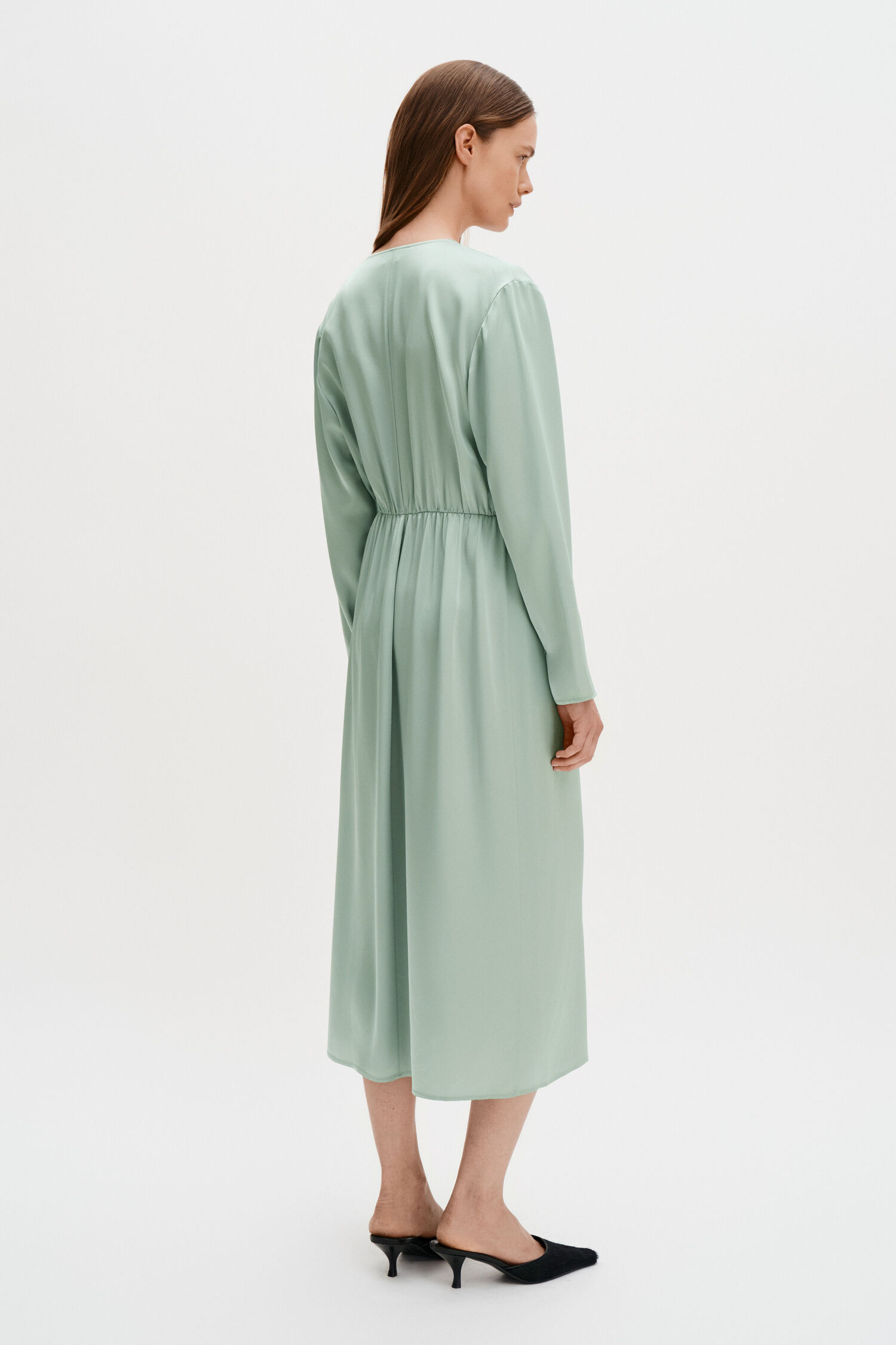 Pleated Wrap Dress