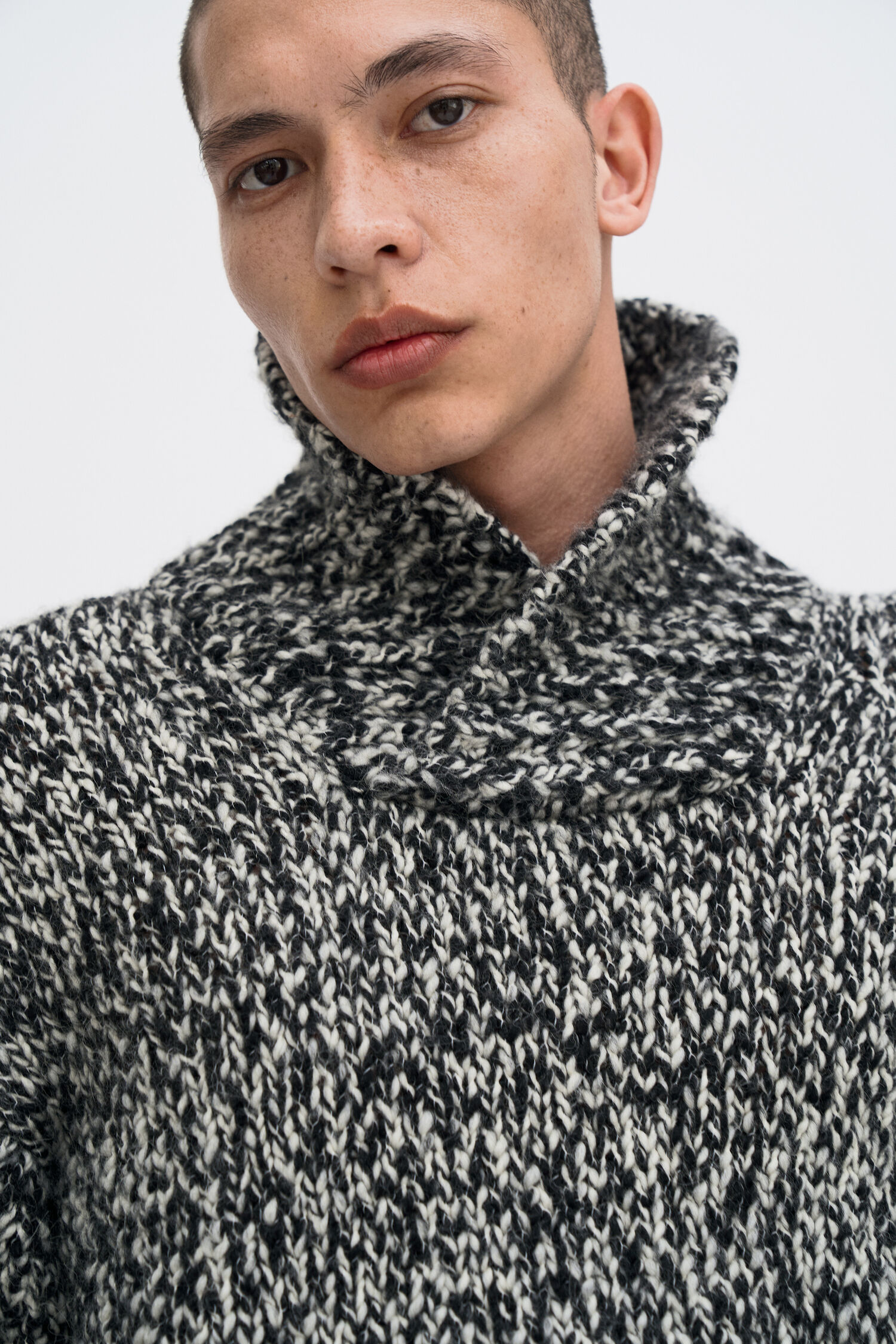 Shawl Collar Moulin&eacute; Sweater