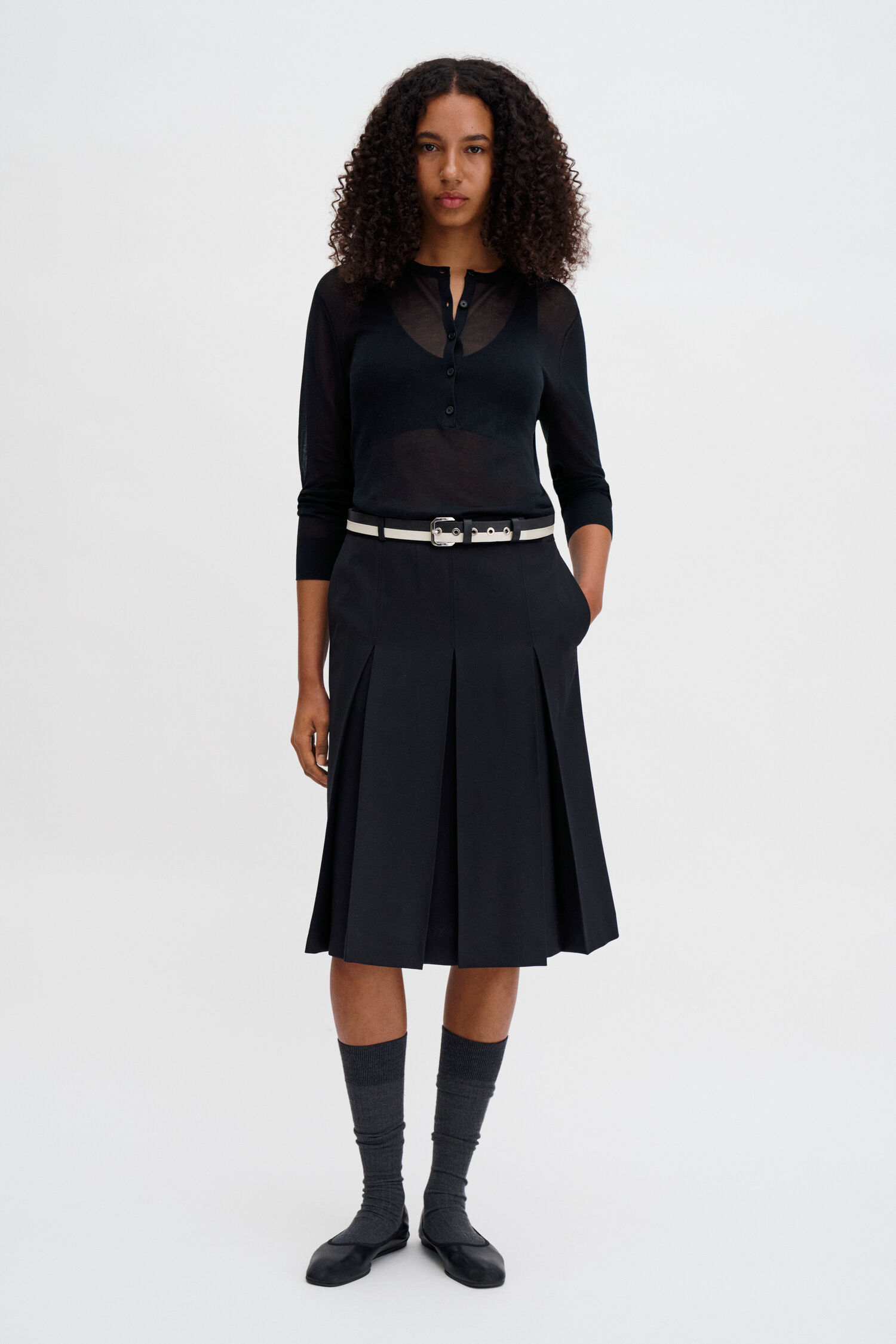 Sheer Knit Henley