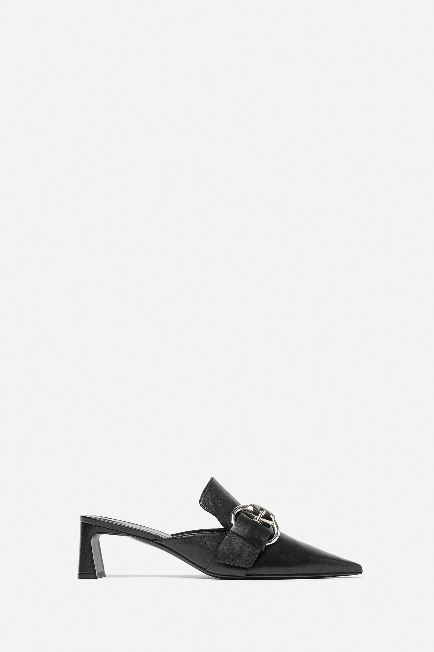 Buckle Kitten Mule