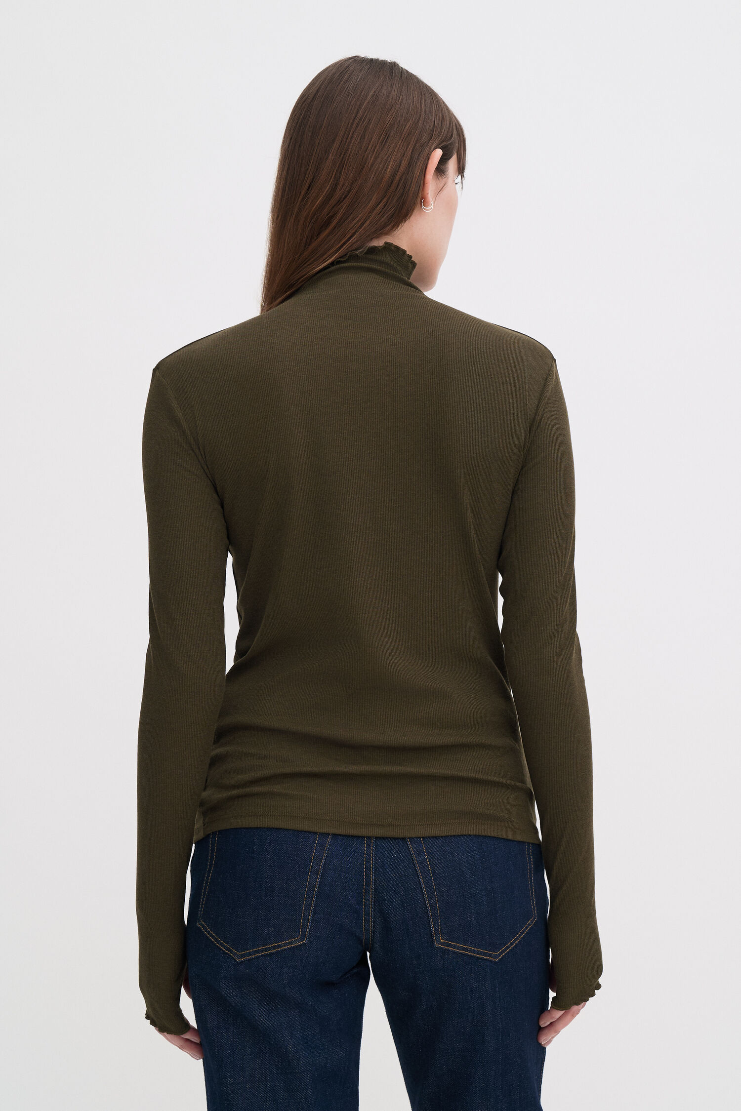 Rib Mock Neck Top