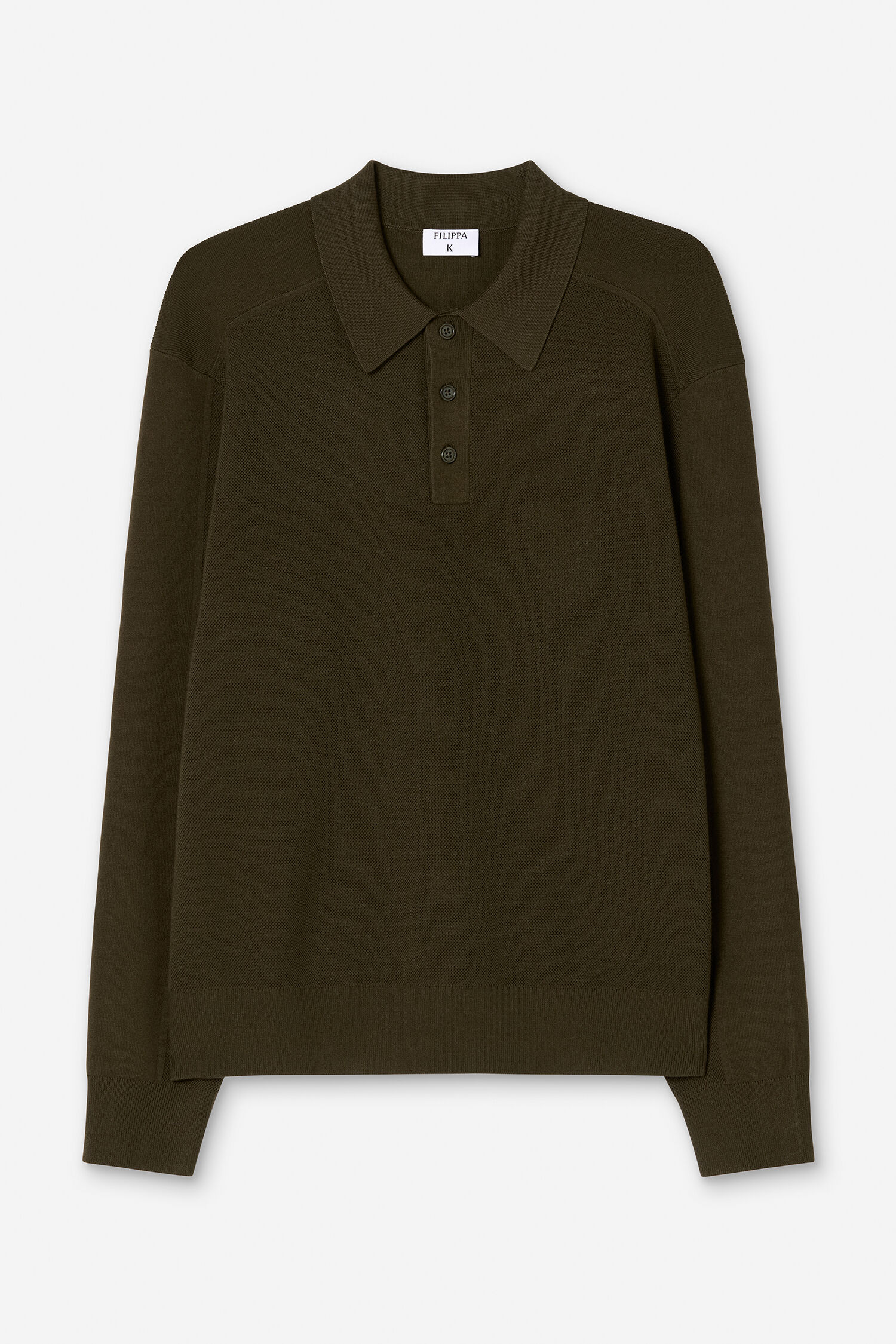 Textured Knit Polo Shirt