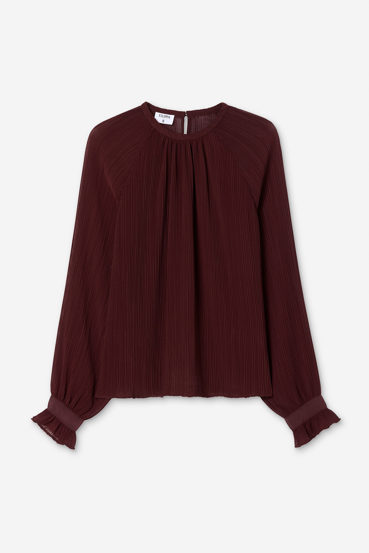 Pliss&eacute; Raglan Blouse