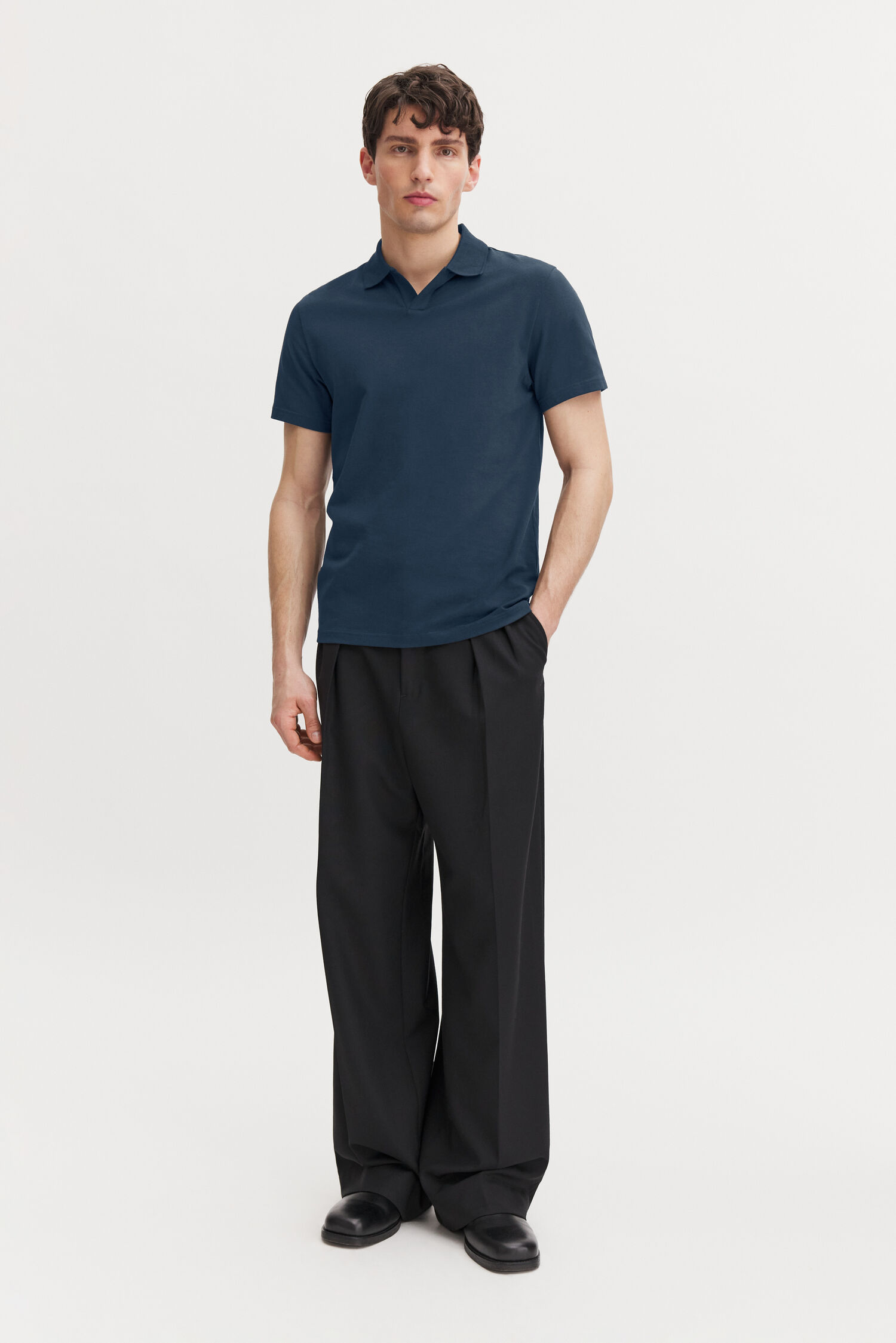 Stretch Cotton Polo T-Shirt