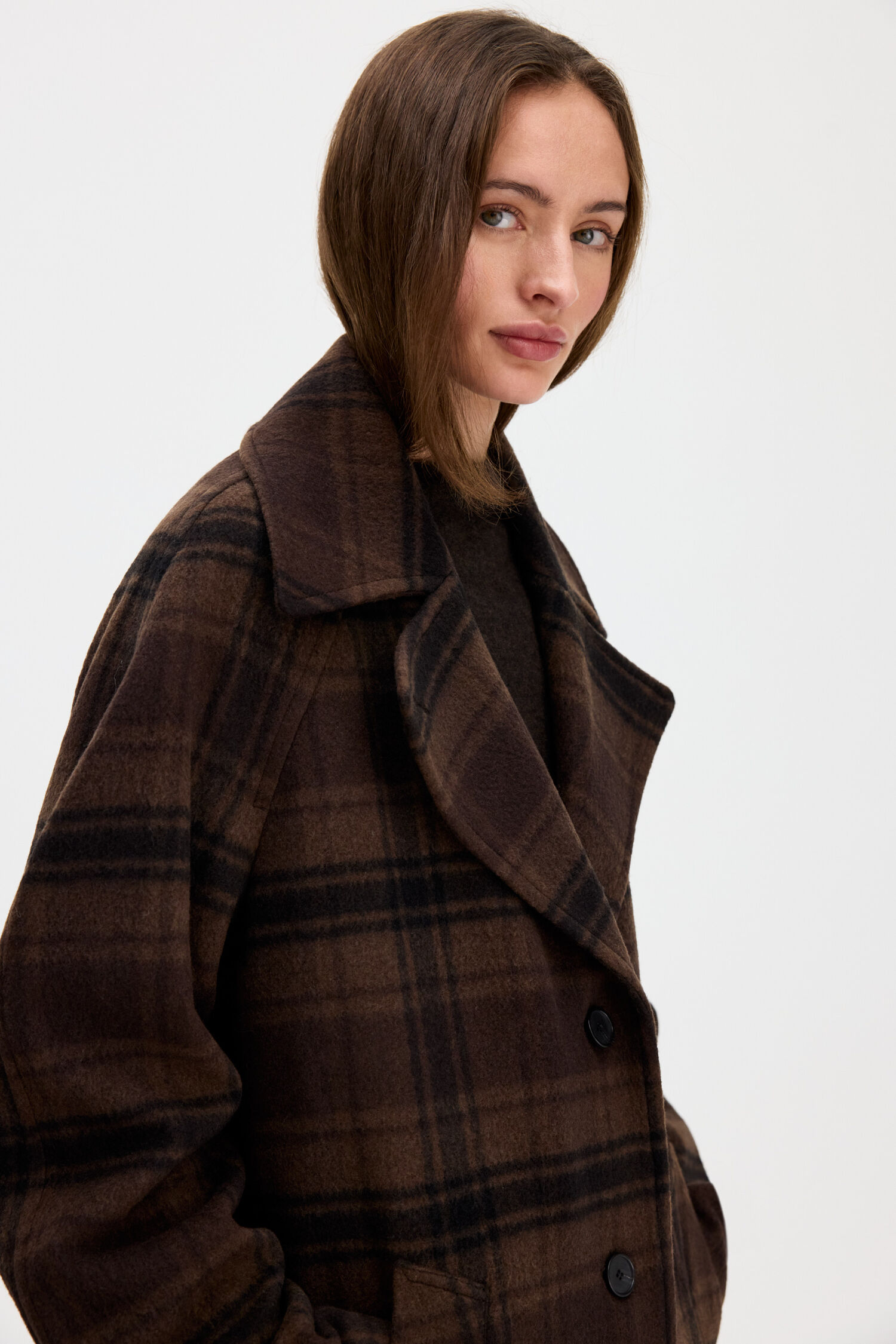 Vanessa Vented Check Coat