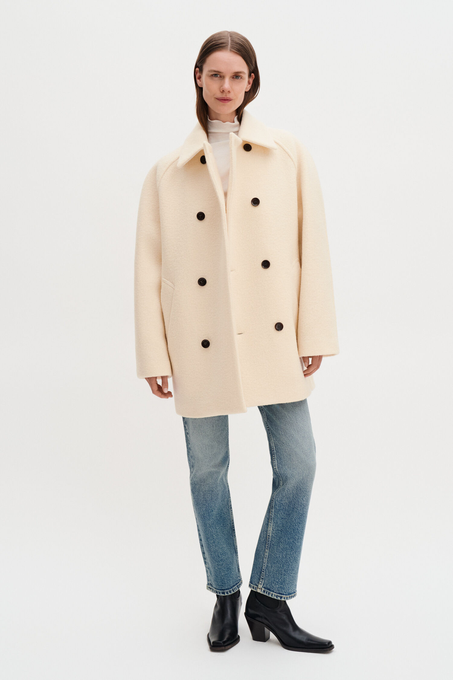 Boiled Wool Peacoat
