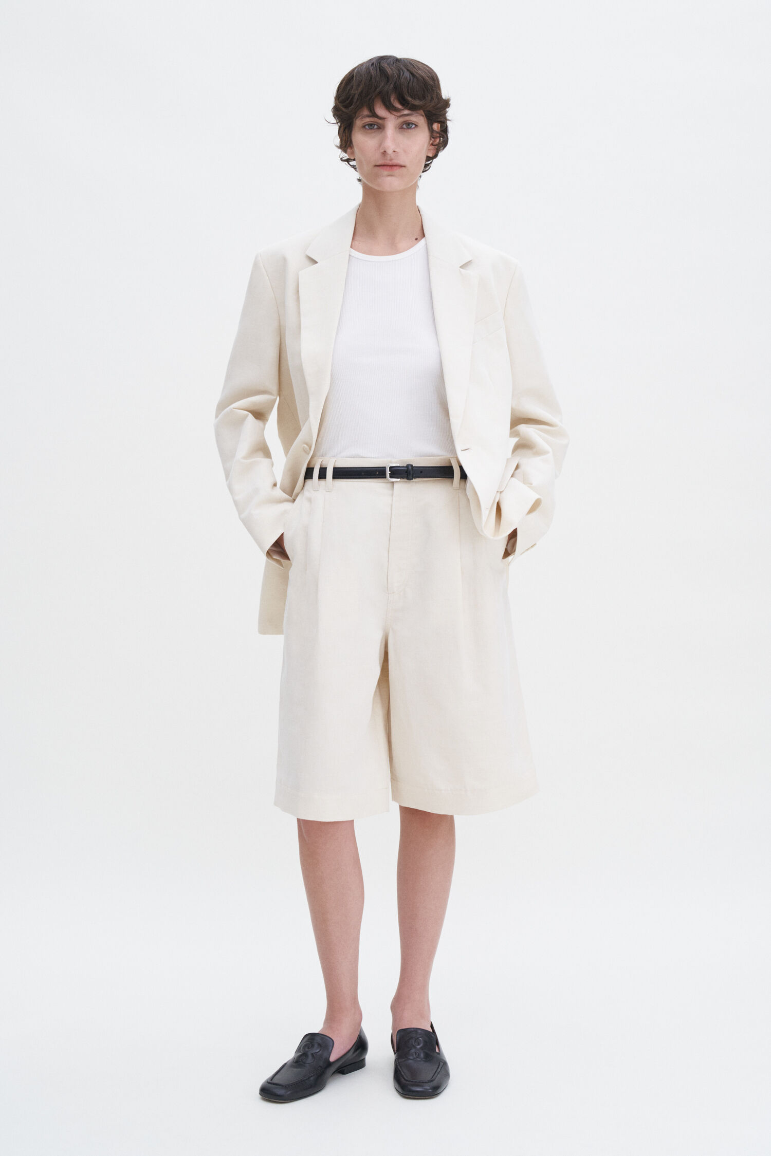 Relaxed Cotton Linen Shorts