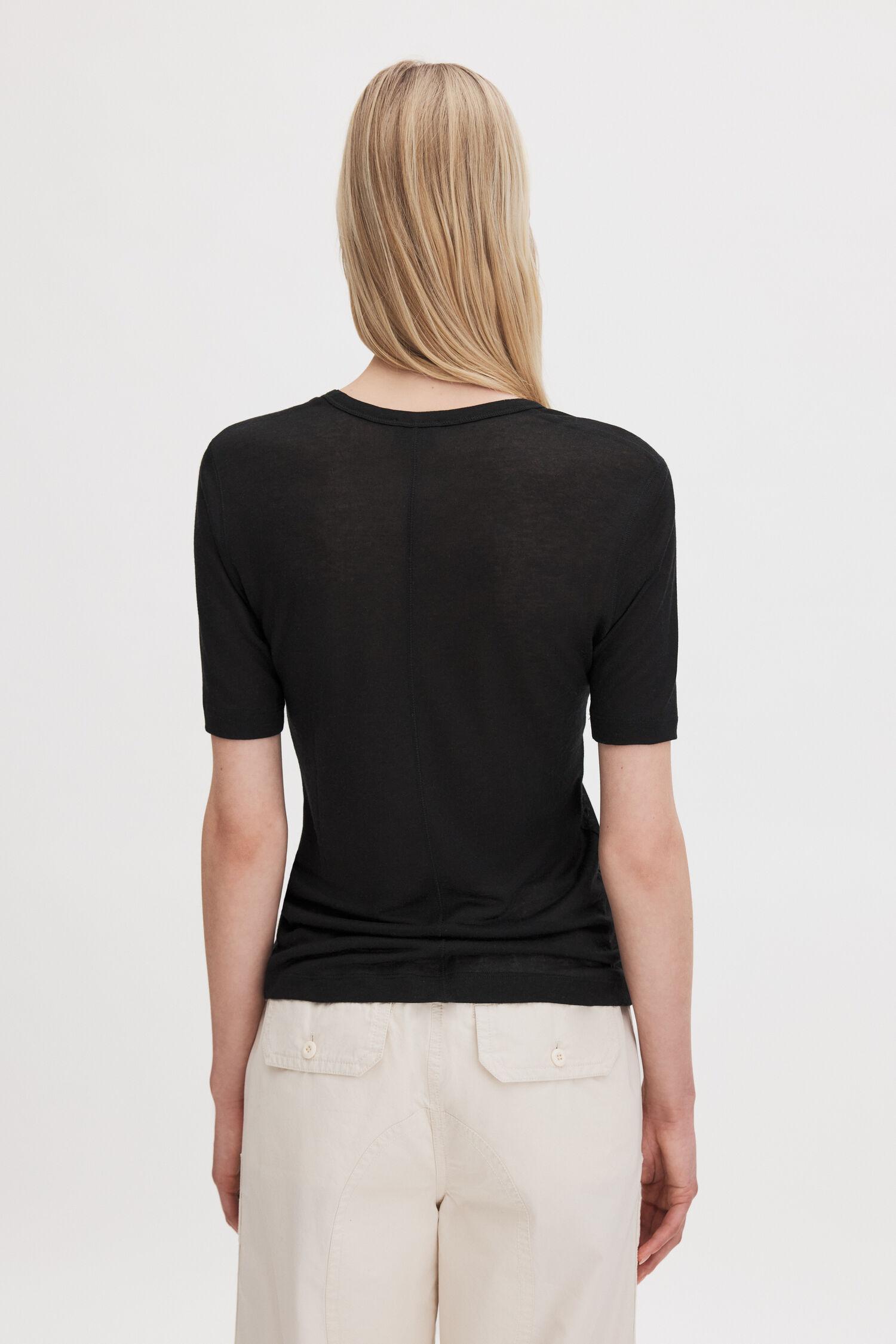 Lyocell Cashmere Scoop Tee