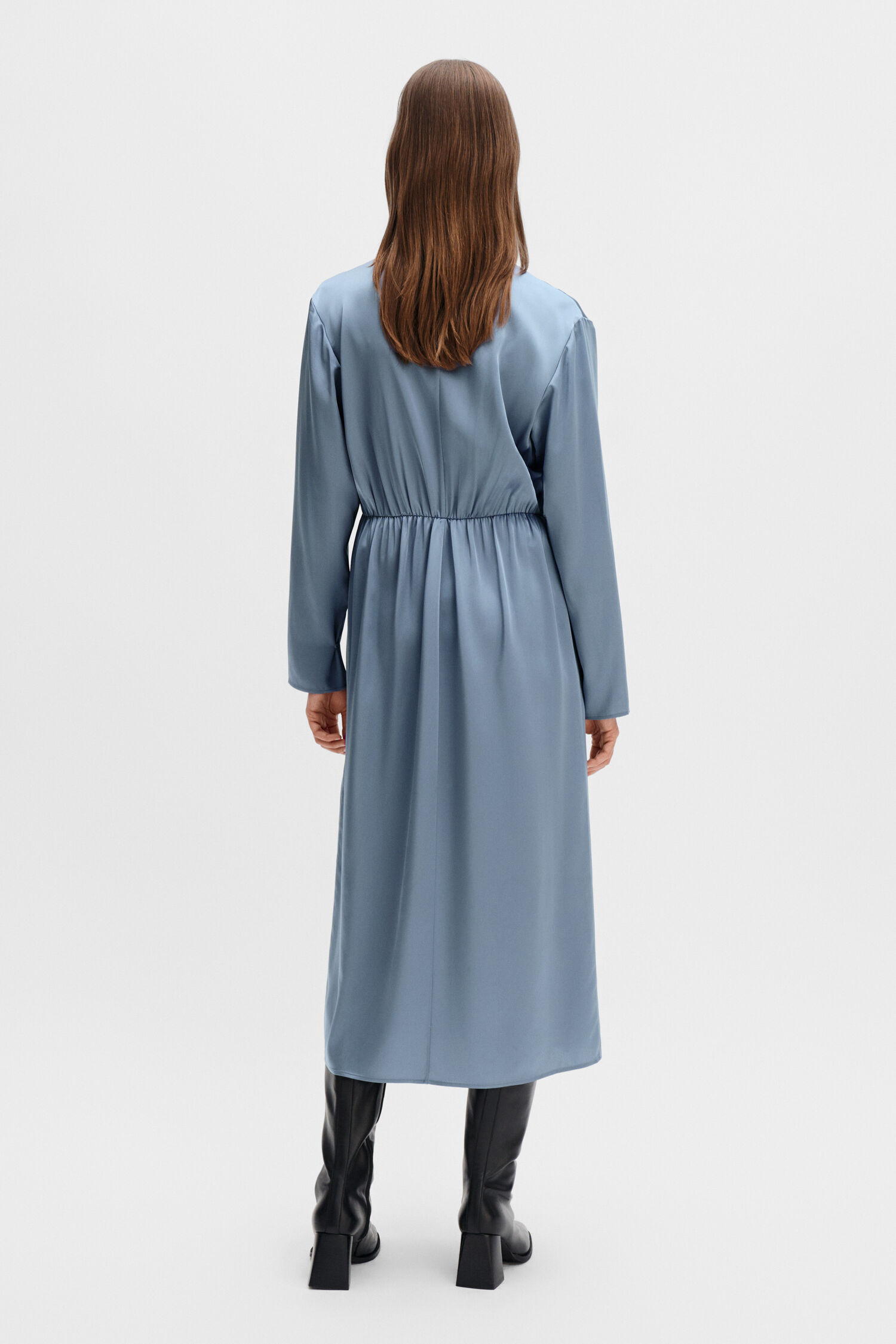 Pleated Wrap Dress