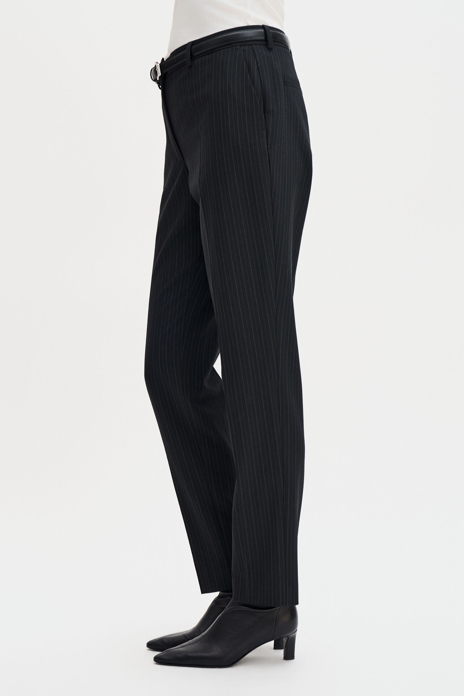 Emma Cropped Pinstripe Trouser