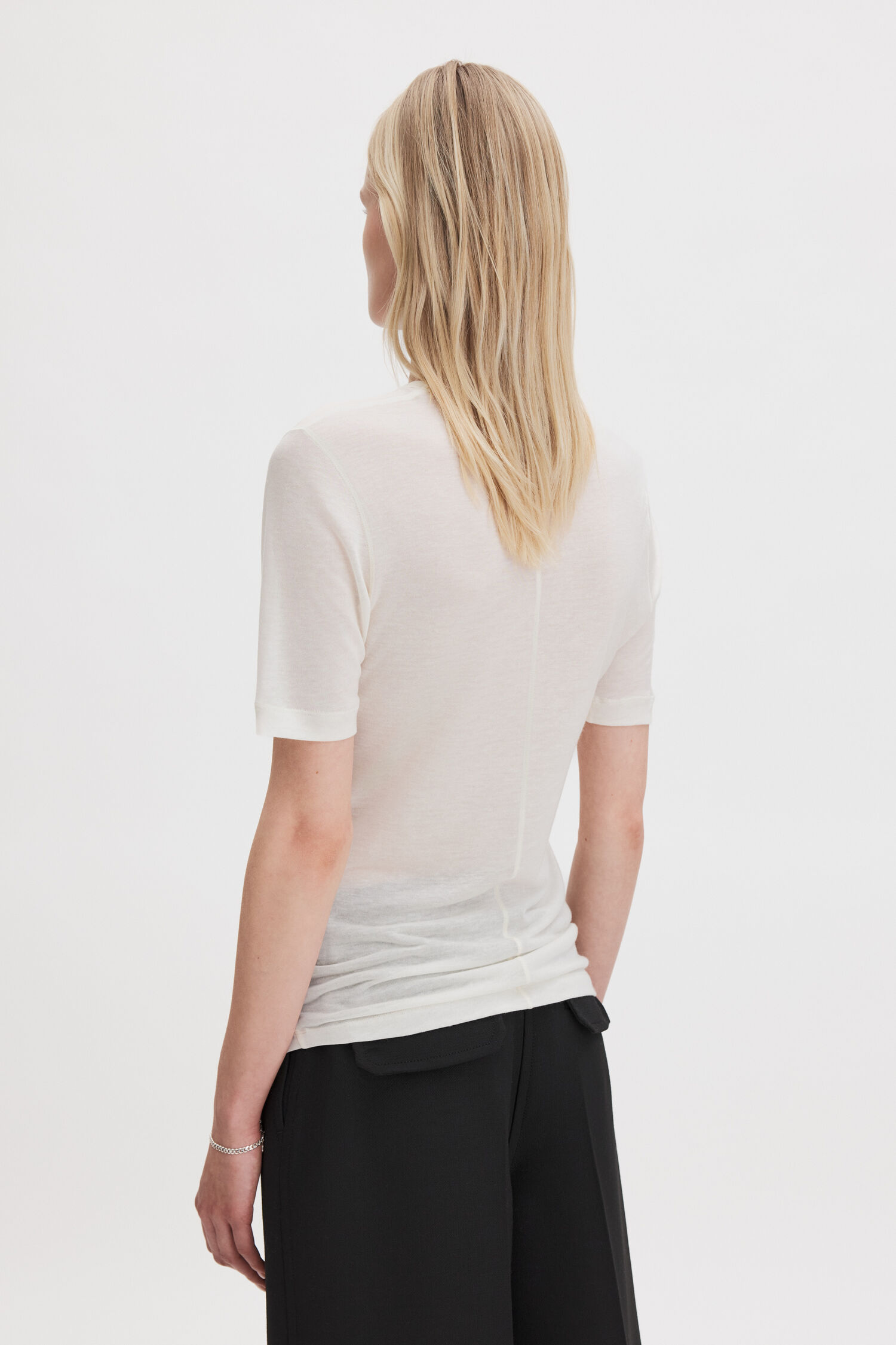 Lyocell Cashmere Scoop Tee
