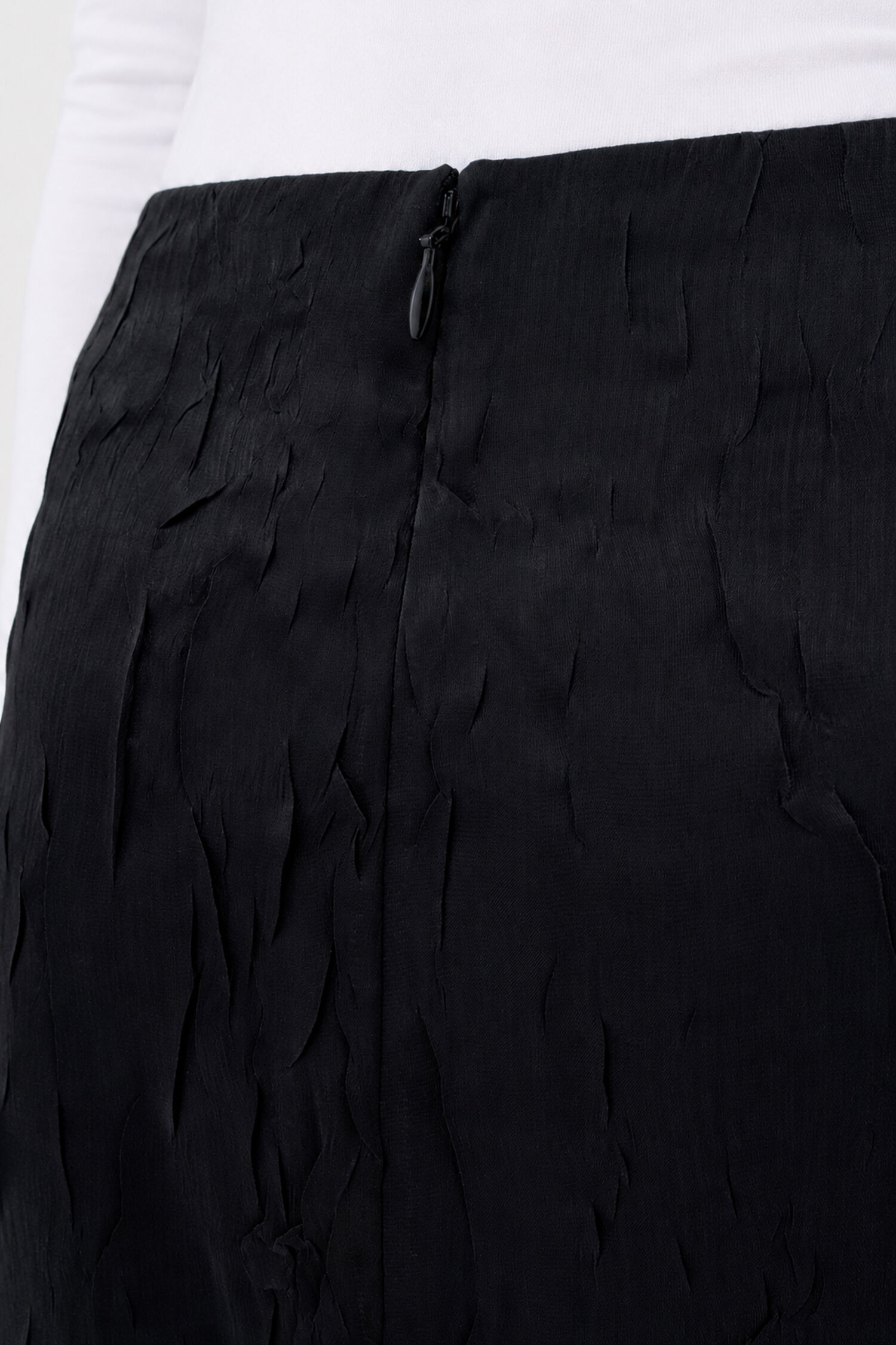 Crinkled Pencil Skirt 