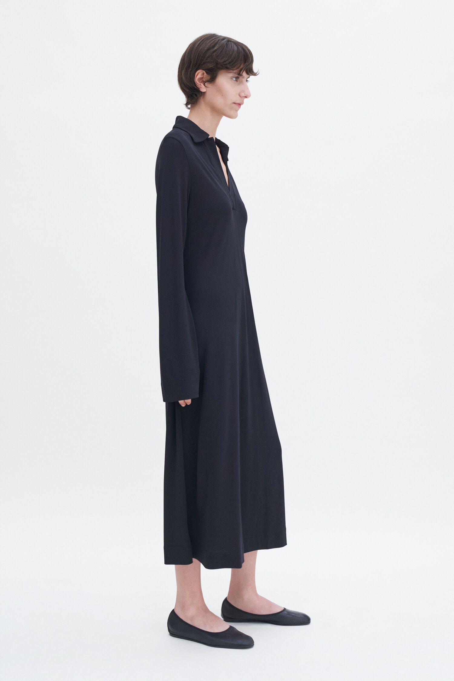 Crepe Jersey Polo Dress