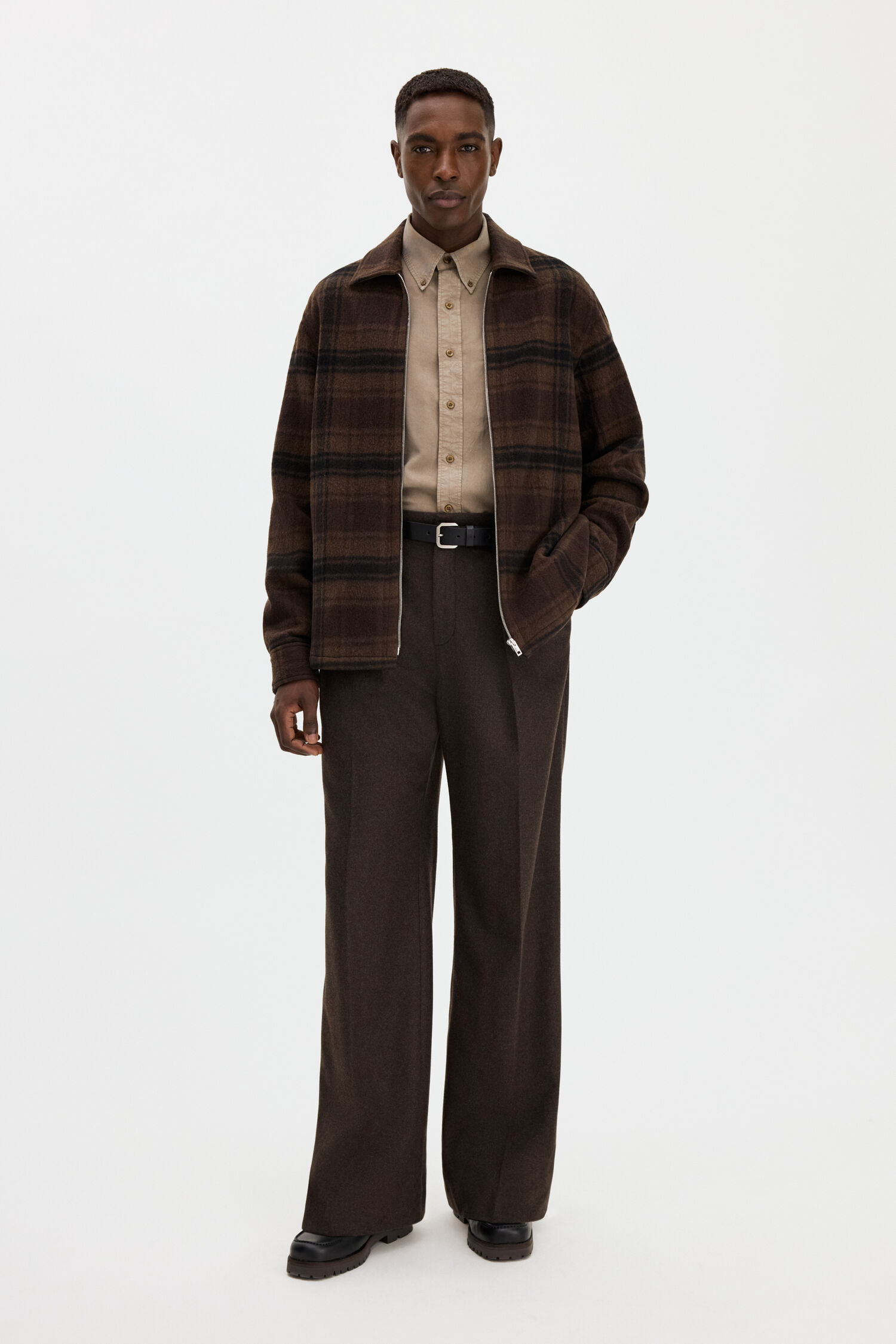 Check Wool Liner Jacket