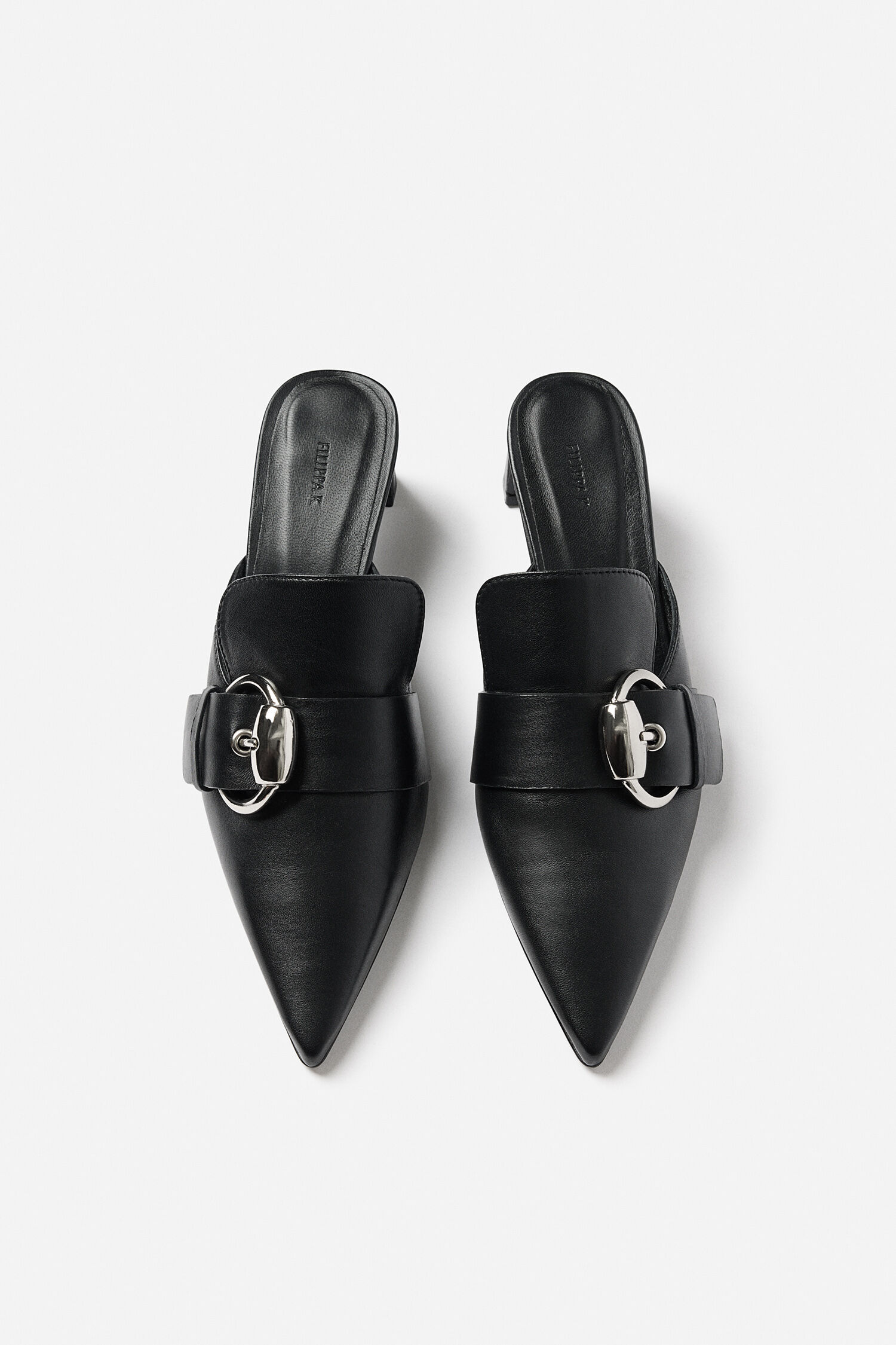 Buckle Kitten Mule