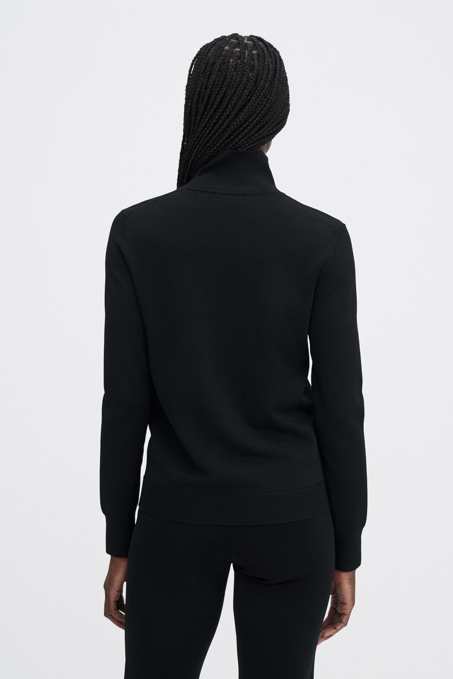 Glossy Knit Turtleneck Sweater