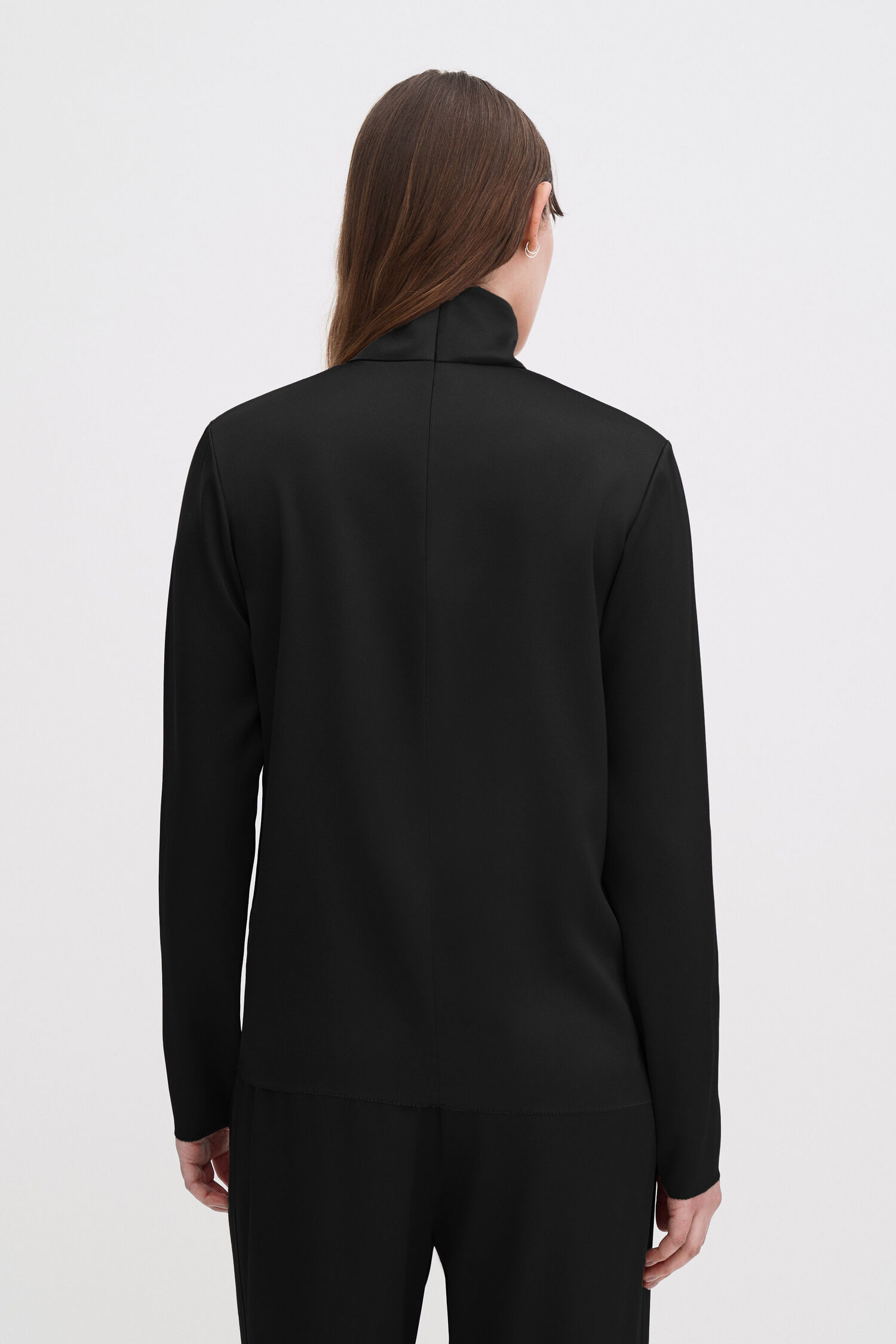 Turtleneck Satin Blouse