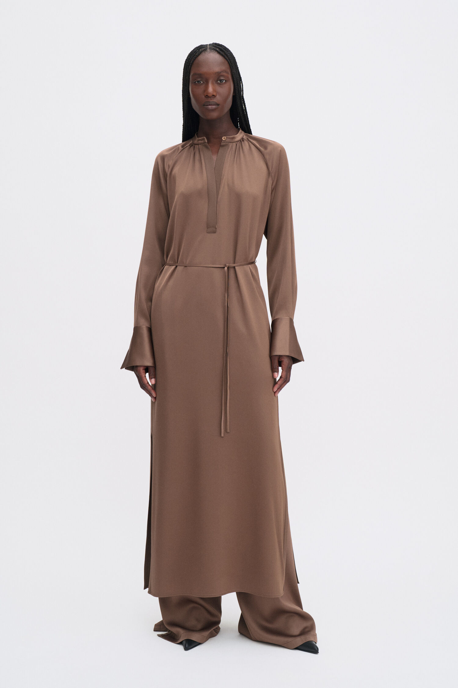 Gathered Raglan Dress