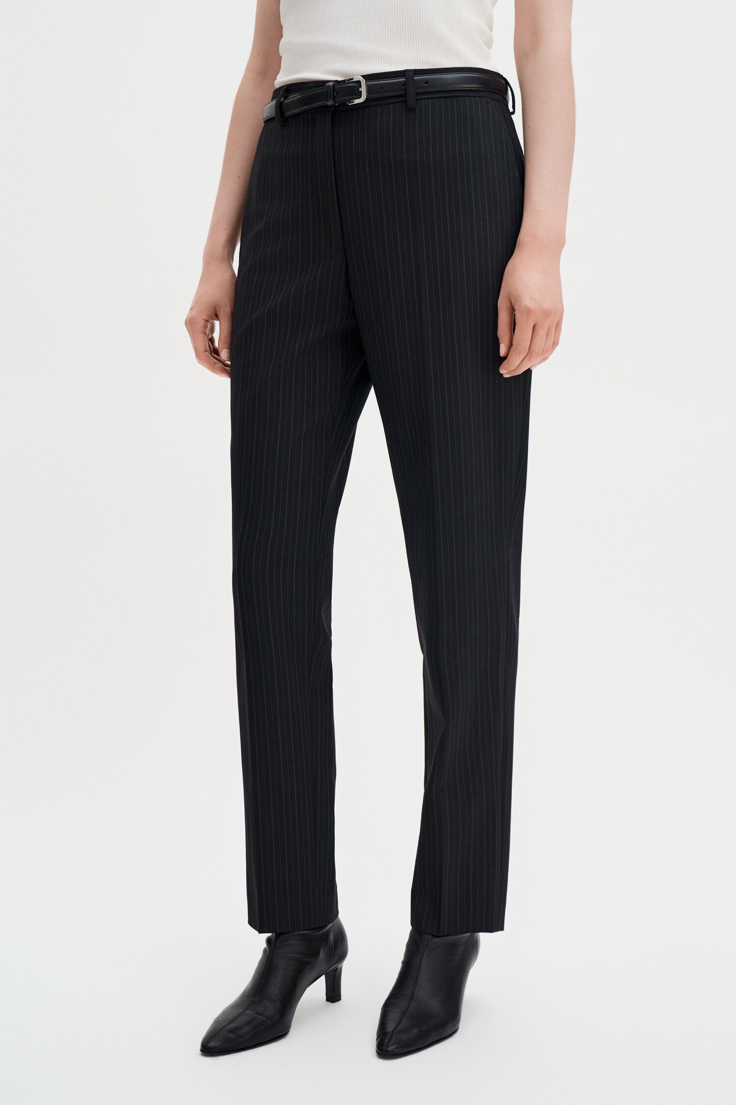Emma Cropped Pinstripe Trouser