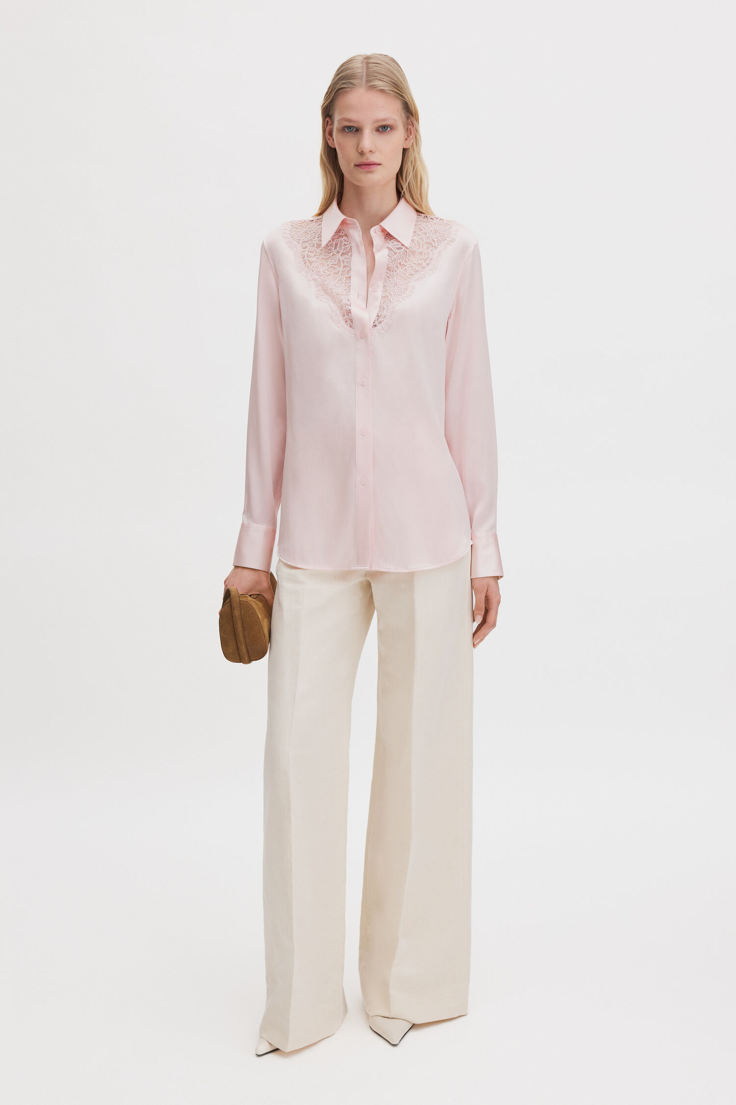V-Detail Lace Shirt