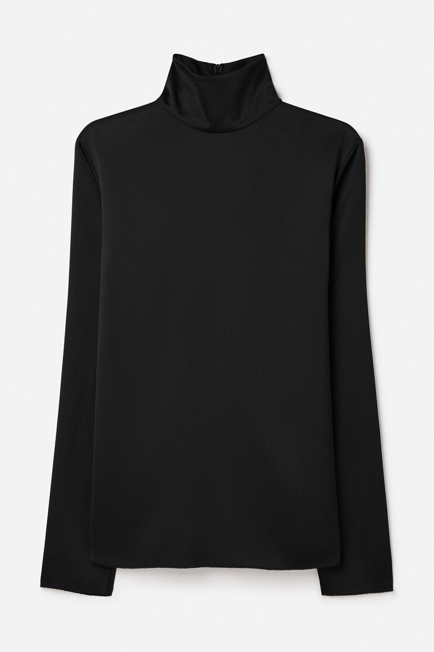 Turtleneck Satin Blouse