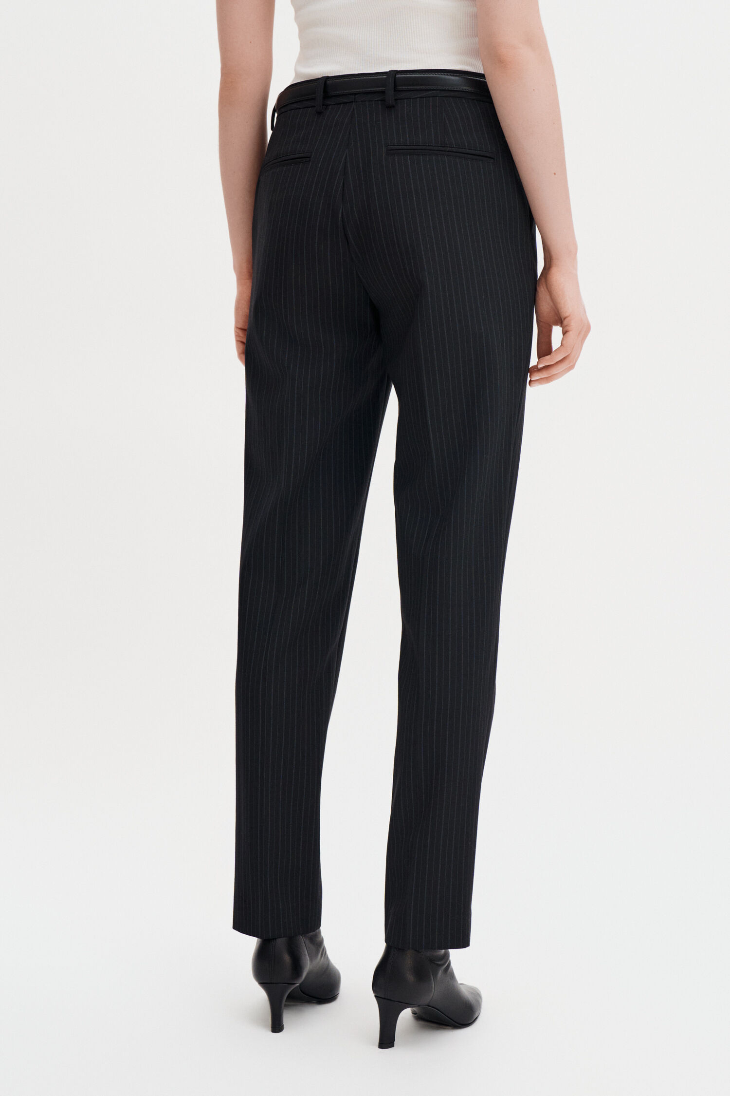 Emma Cropped Pinstripe Trouser