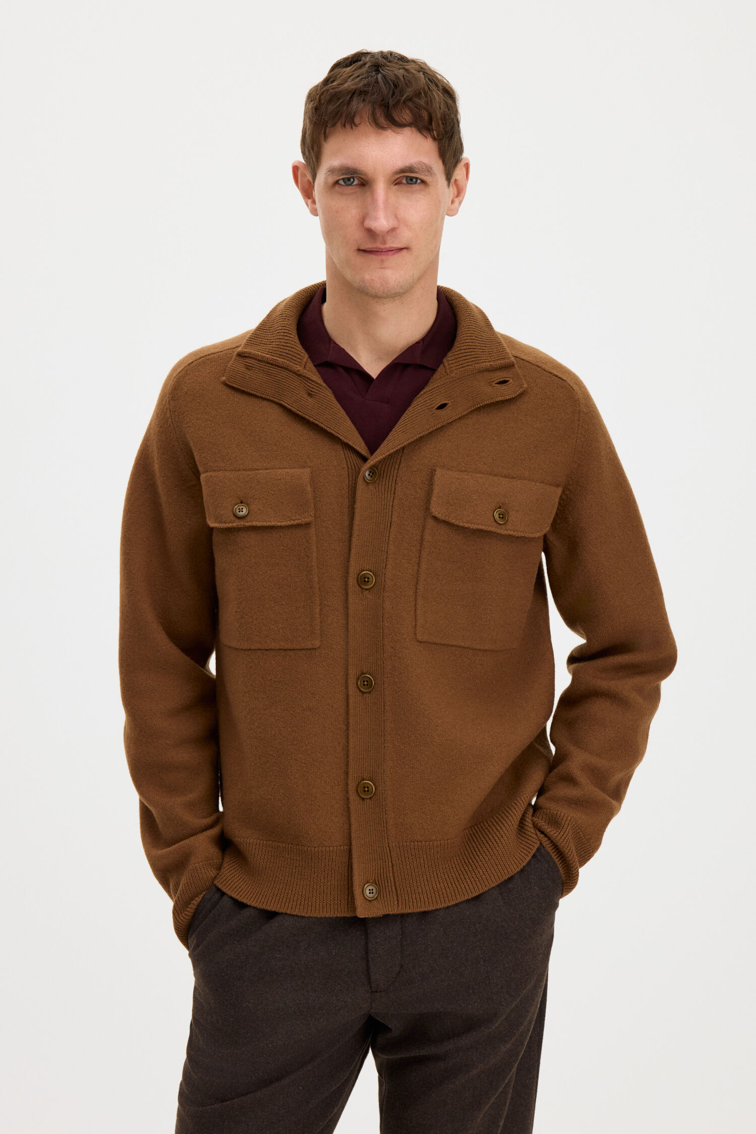 Felted Knit Overshirt