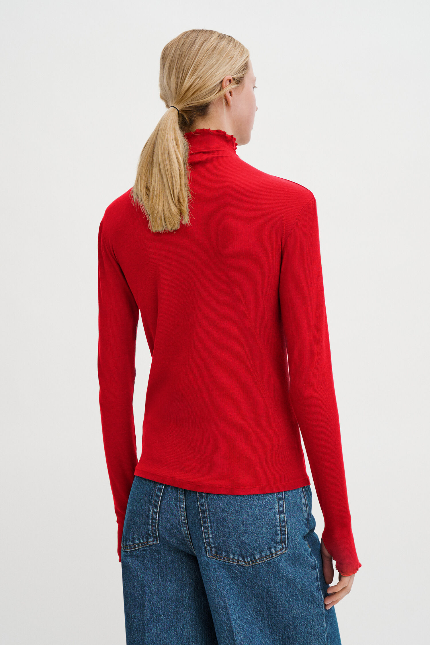 Rib Mock Neck Top