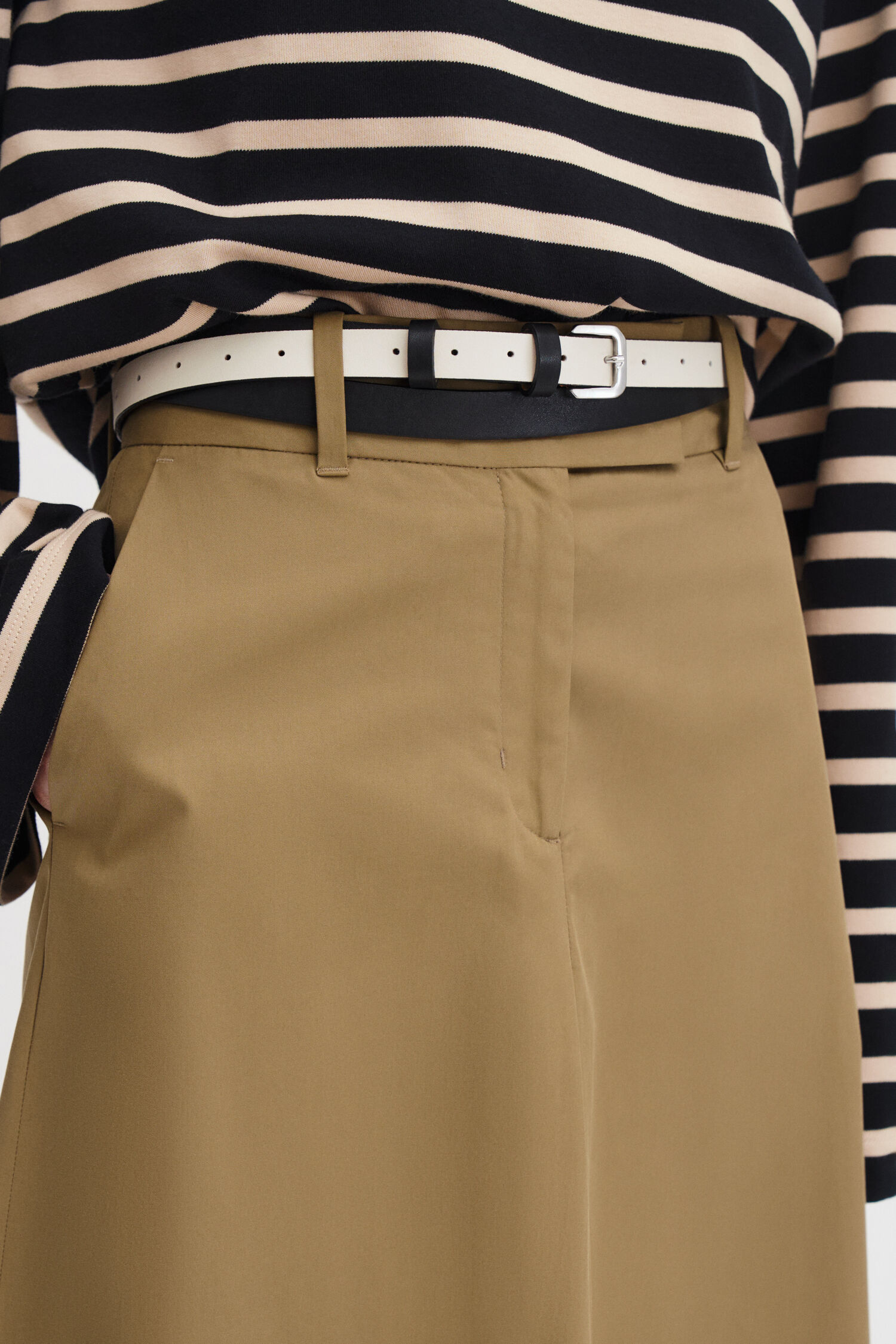 Two-Tone Leather Wrap Belt