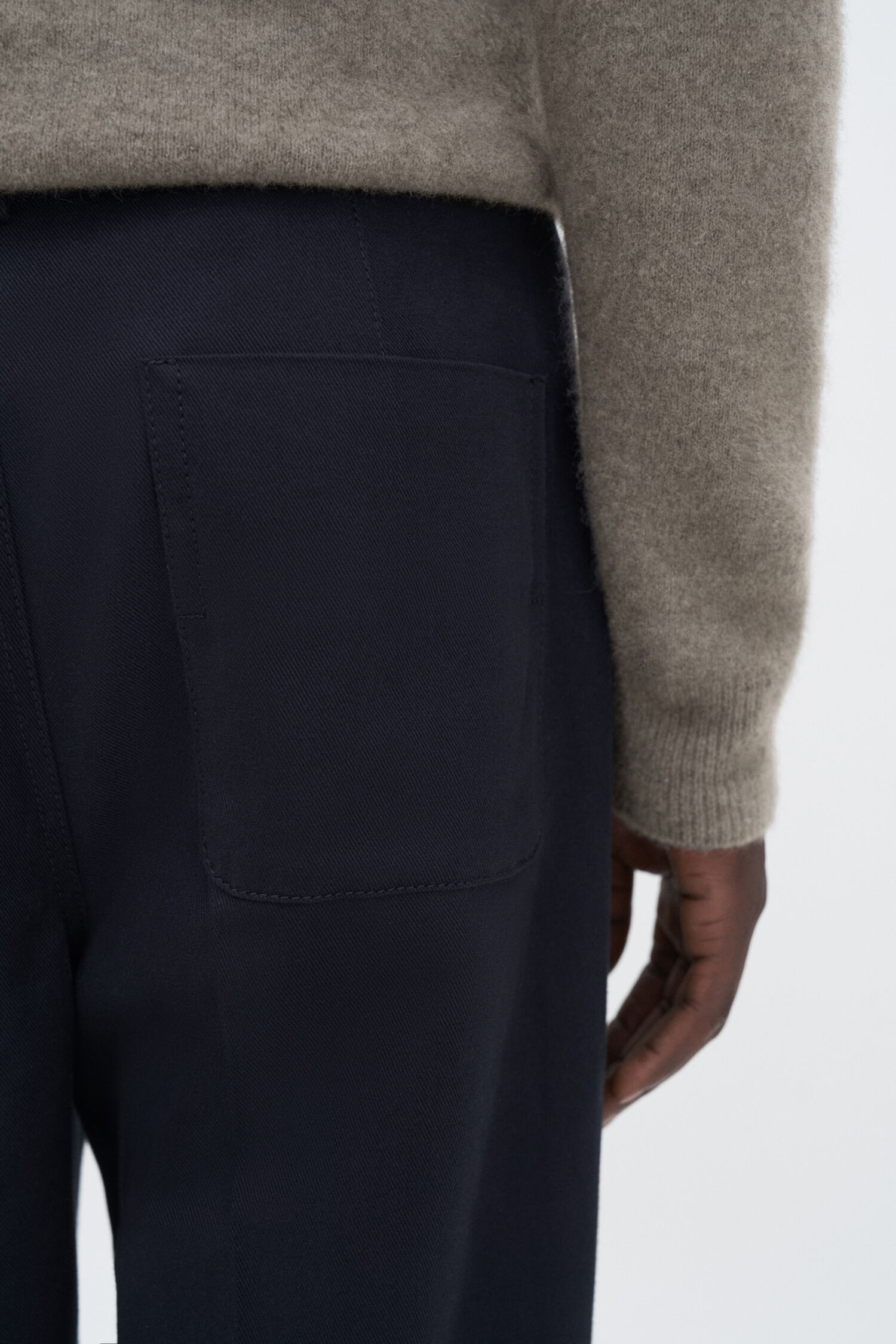 Oversized Cropped Work Trouser