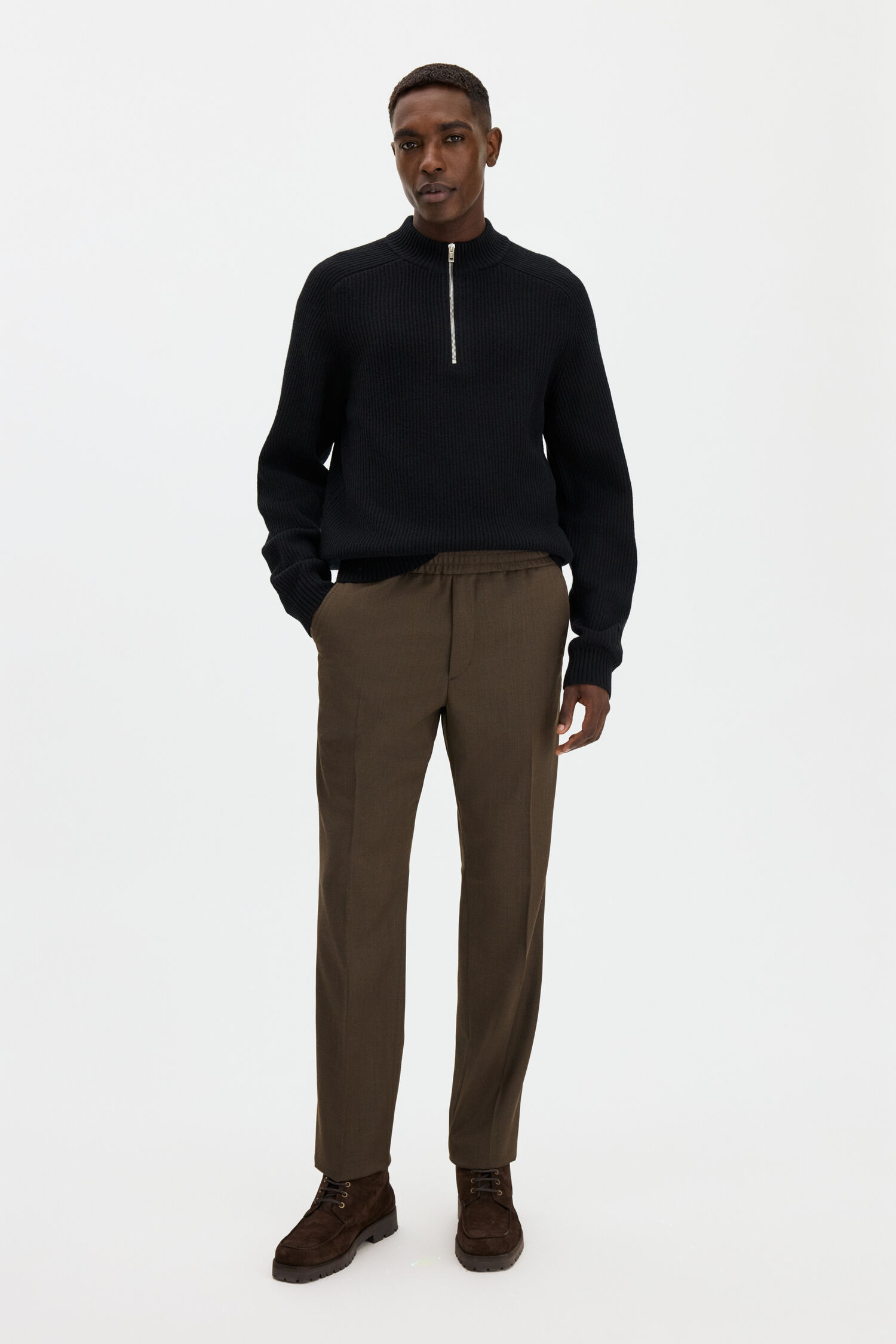 Wool Half Zip Sweater
