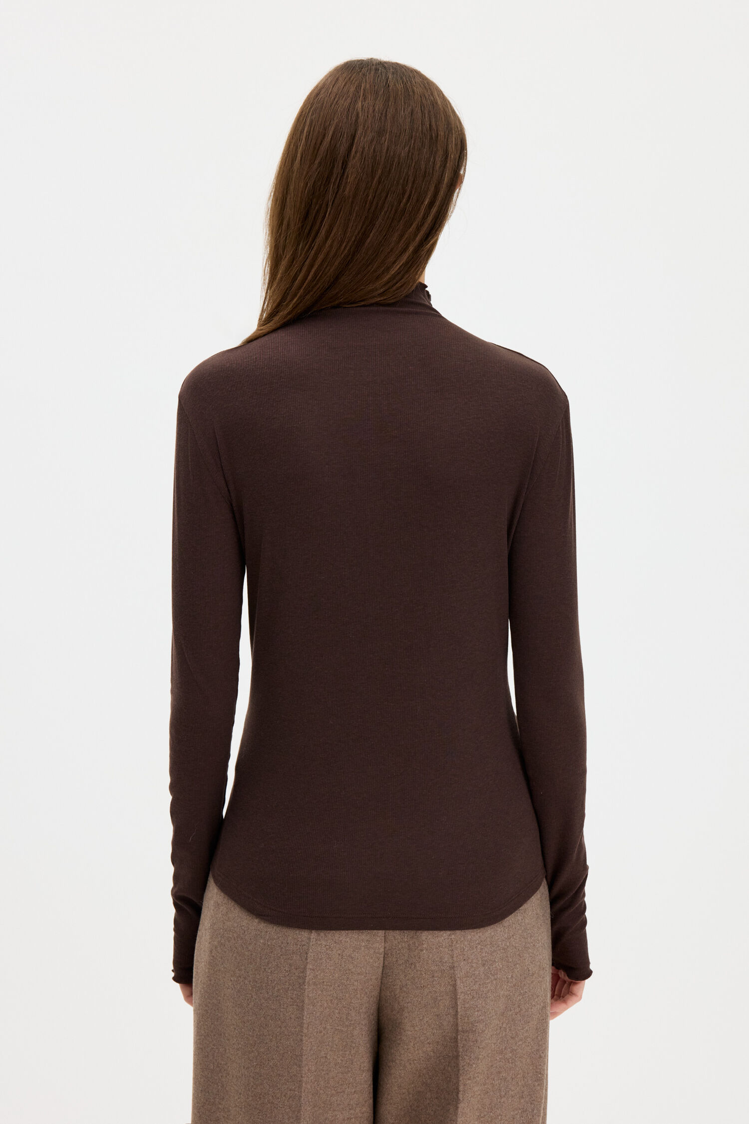 Rib Mock Neck Top