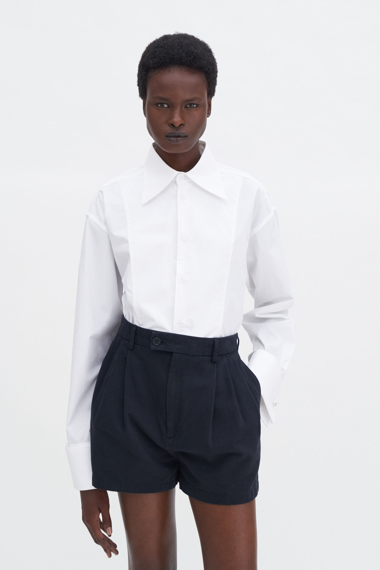 High Waist Cotton Shorts