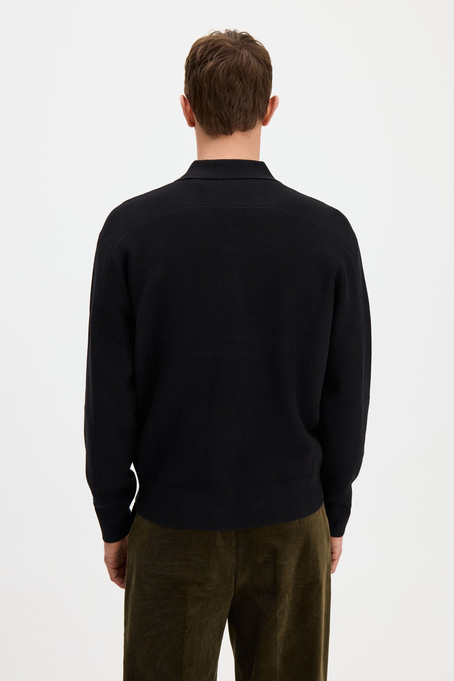 Textured Knit Polo Shirt