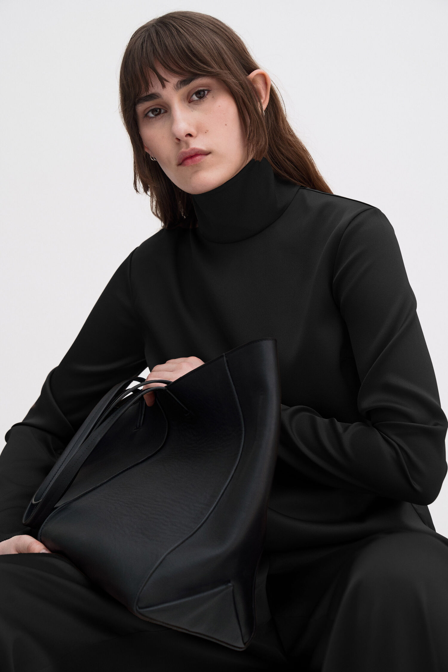 Turtleneck Satin Blouse