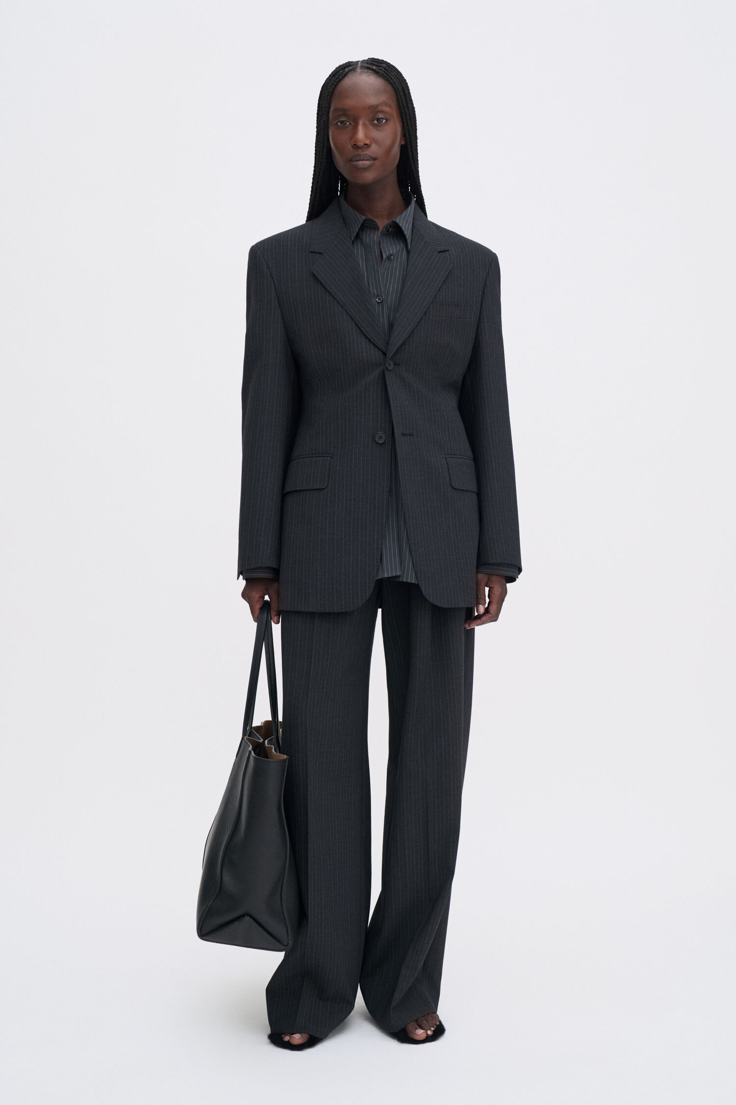 Hourglass Pinstripe Blazer