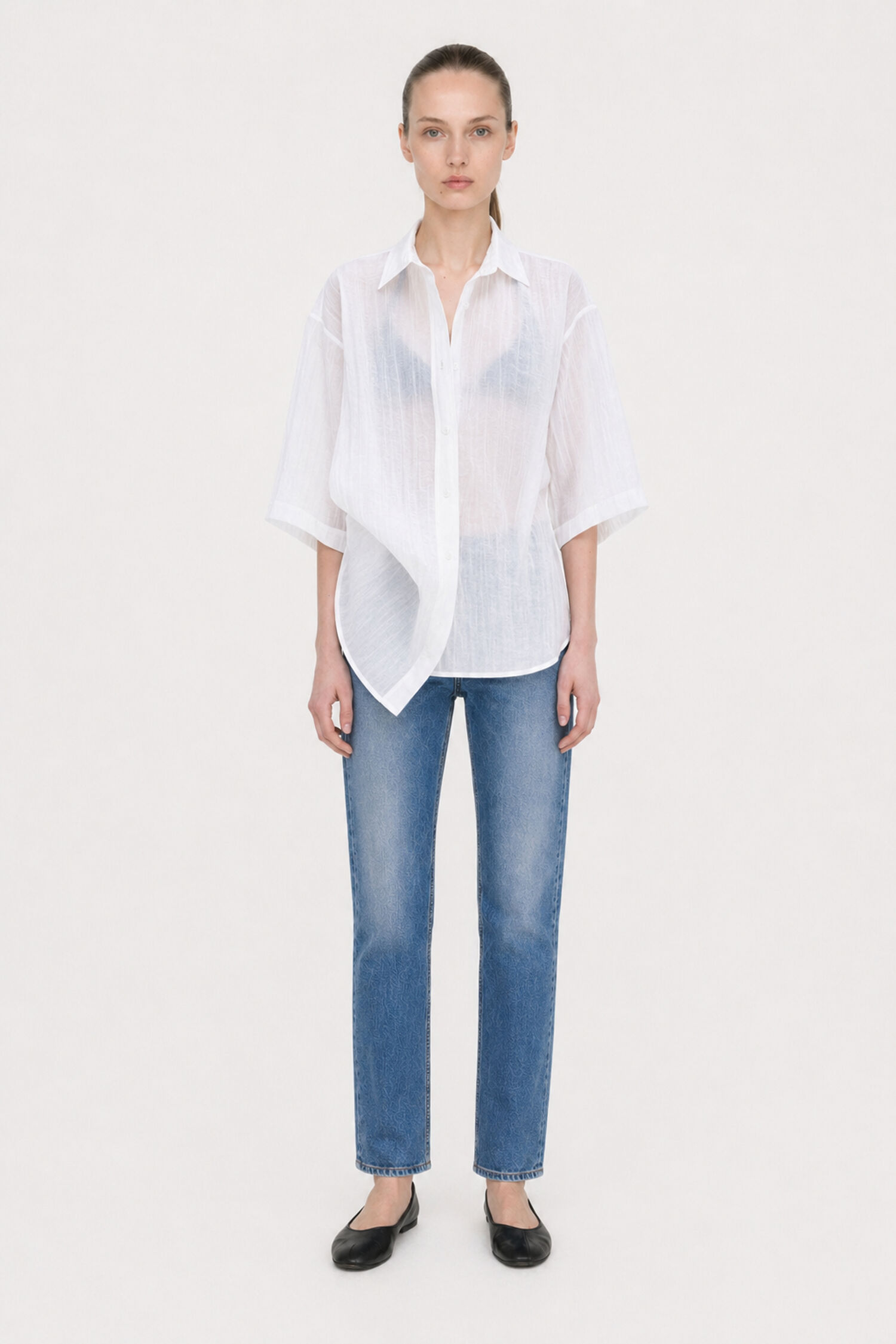 Short Sleeve Crinkle Shirt
