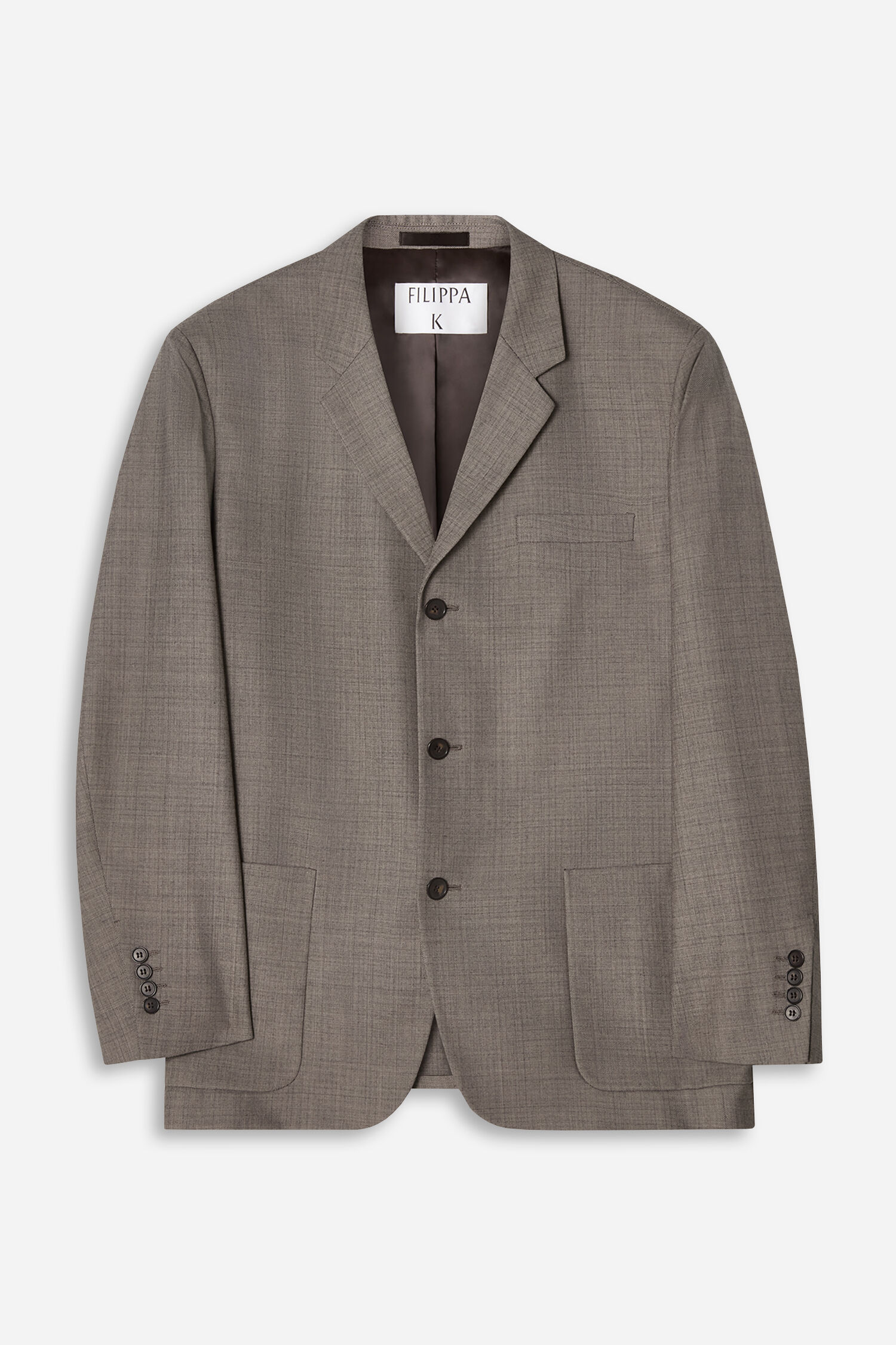 Wool Blend Patch Pocket Blazer
