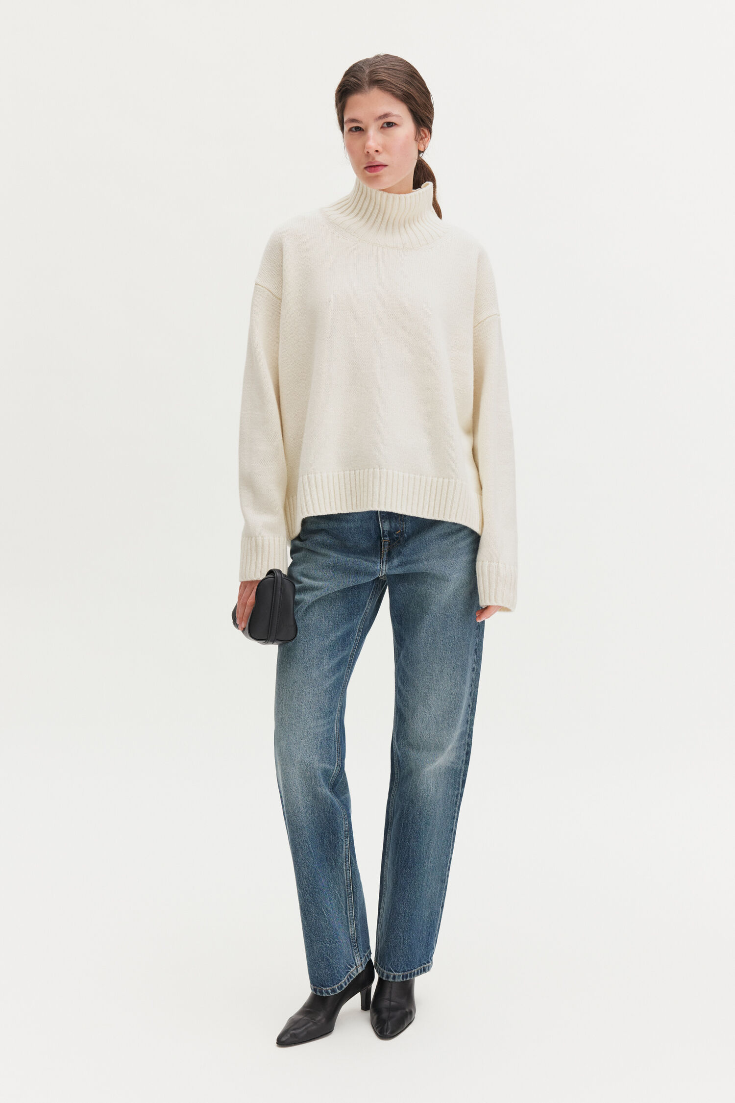 Wool Cashmere Turtleneck Sweat