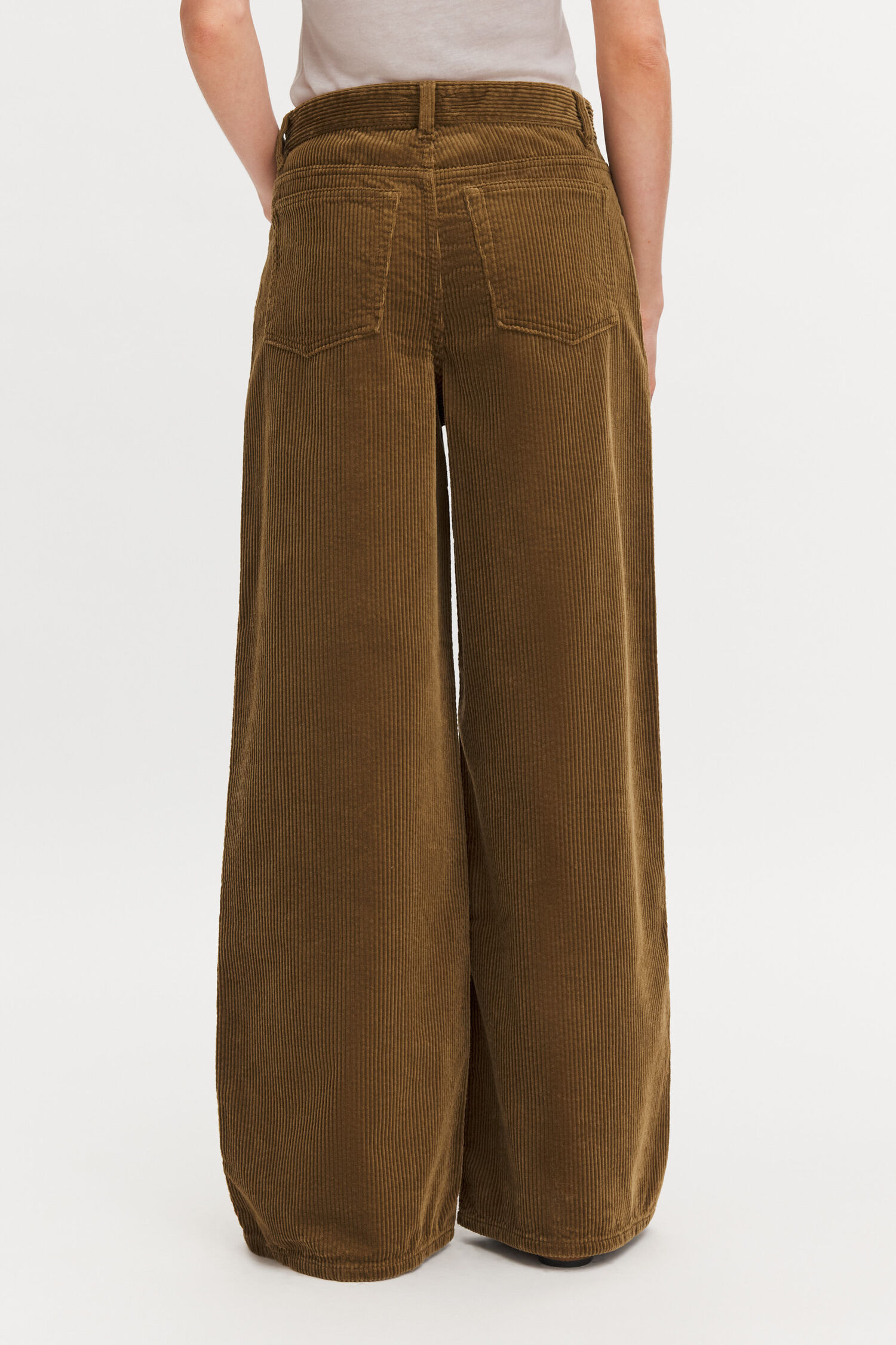 Wide Leg Corduroy Trousers