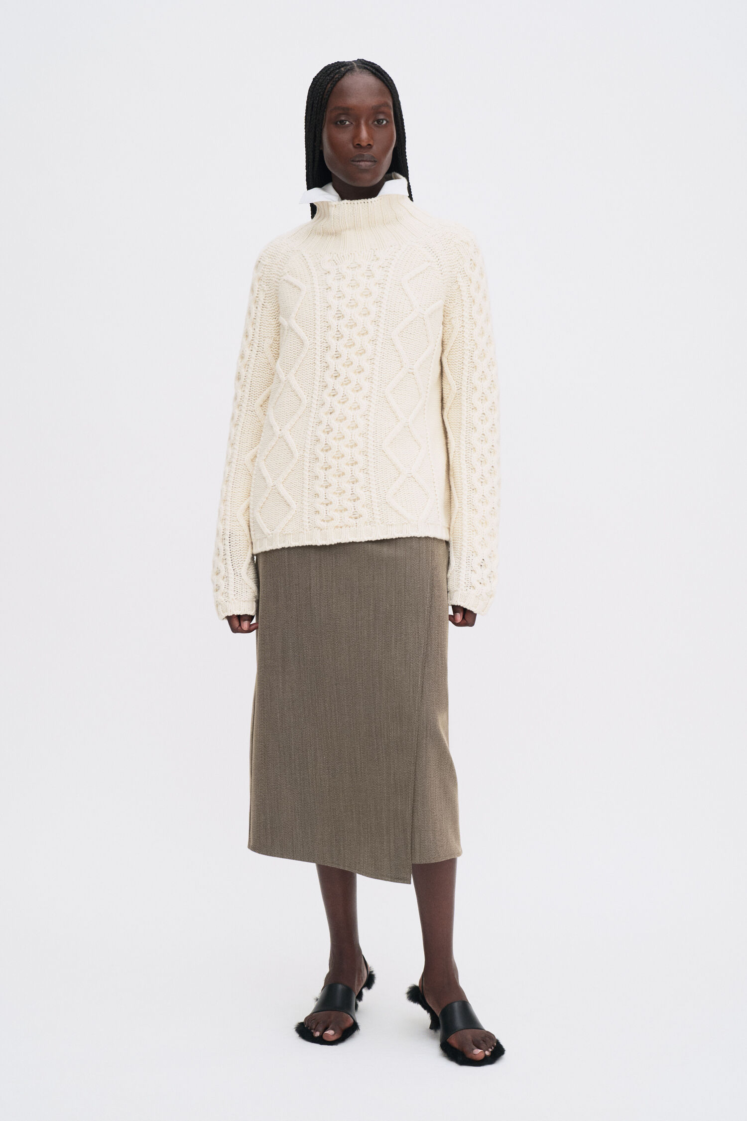 Wool Cable Knit Sweater