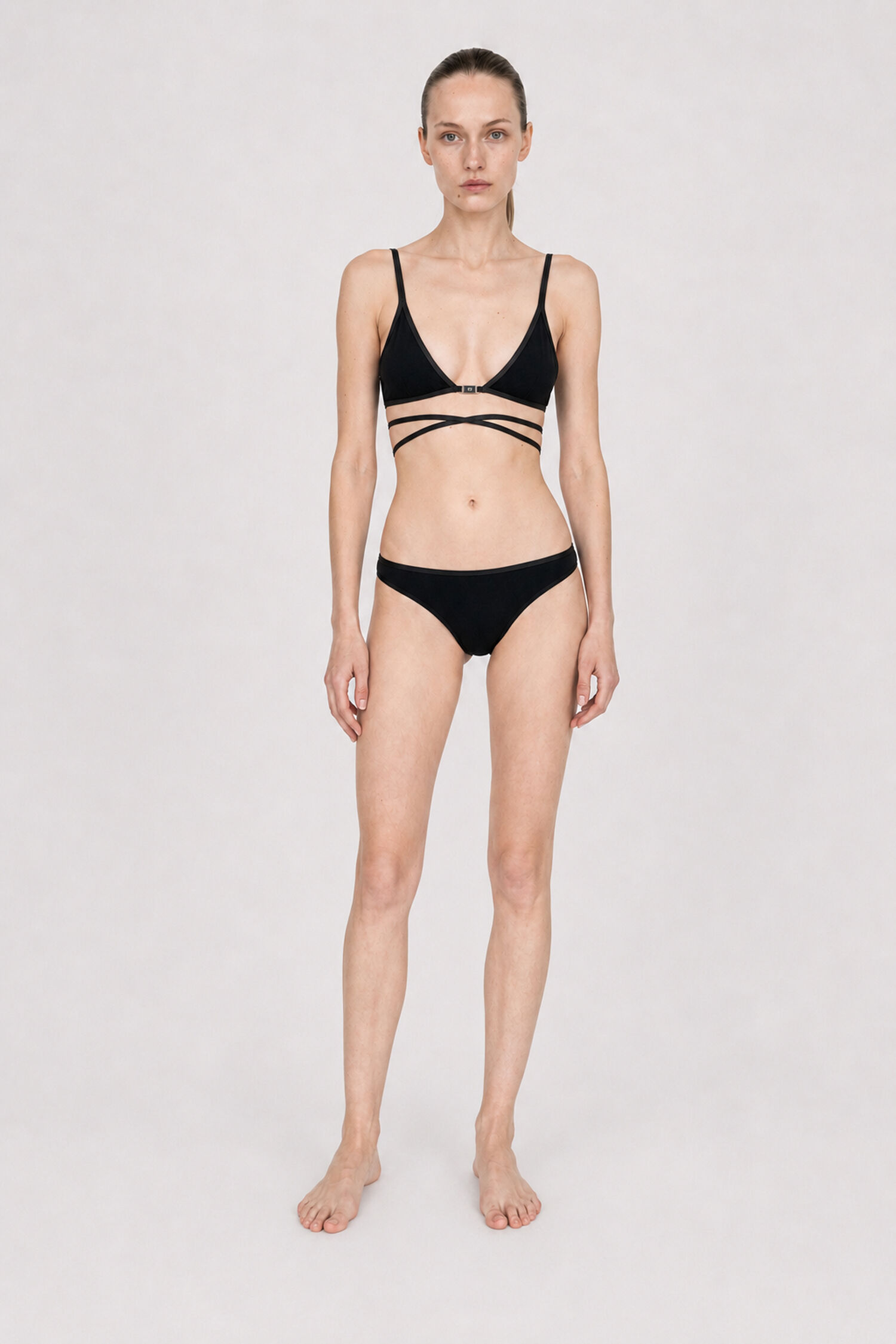Contrast Triangle Swim Top